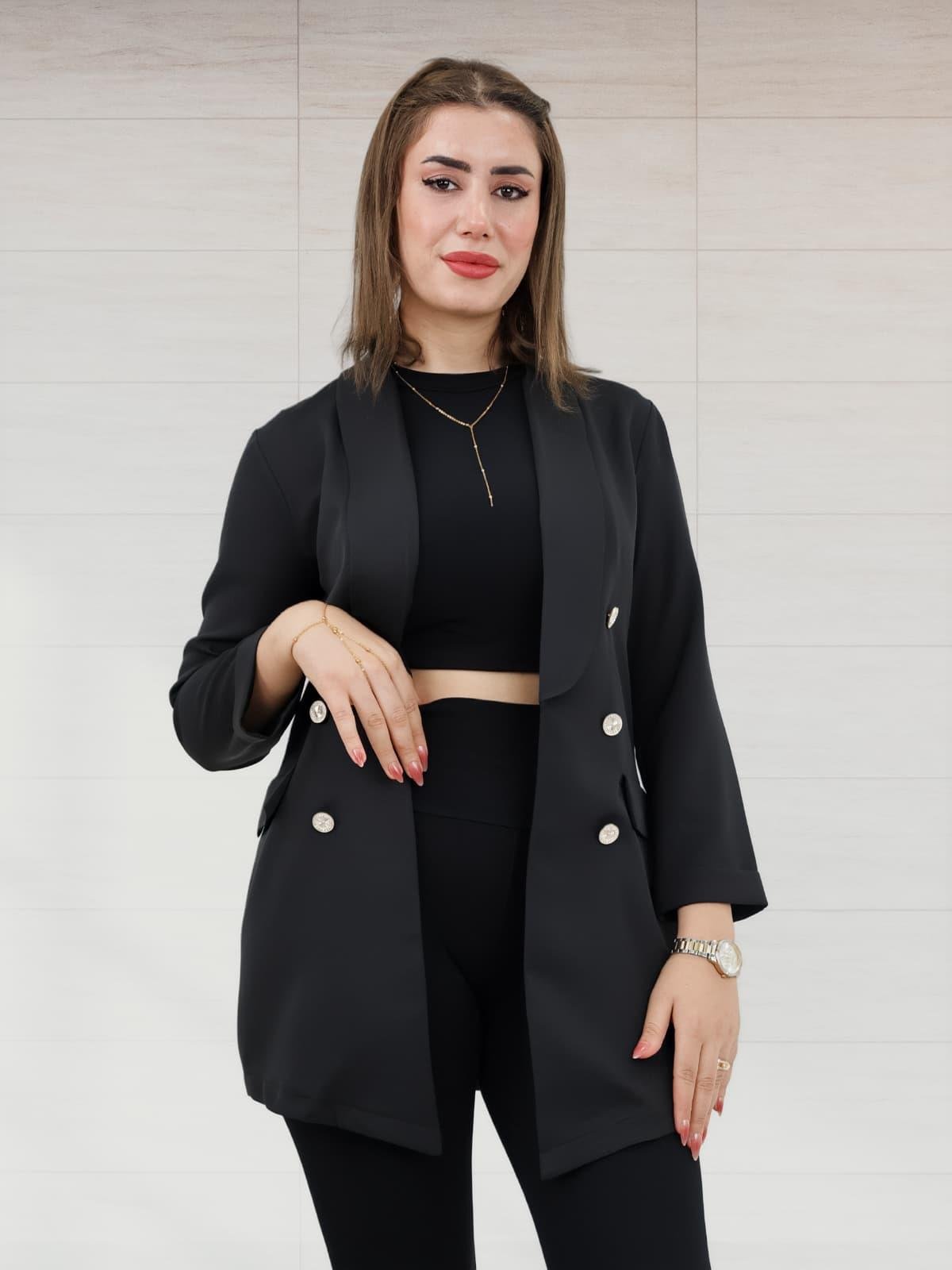 Şal Yaka Blazer Ceket Siyah
