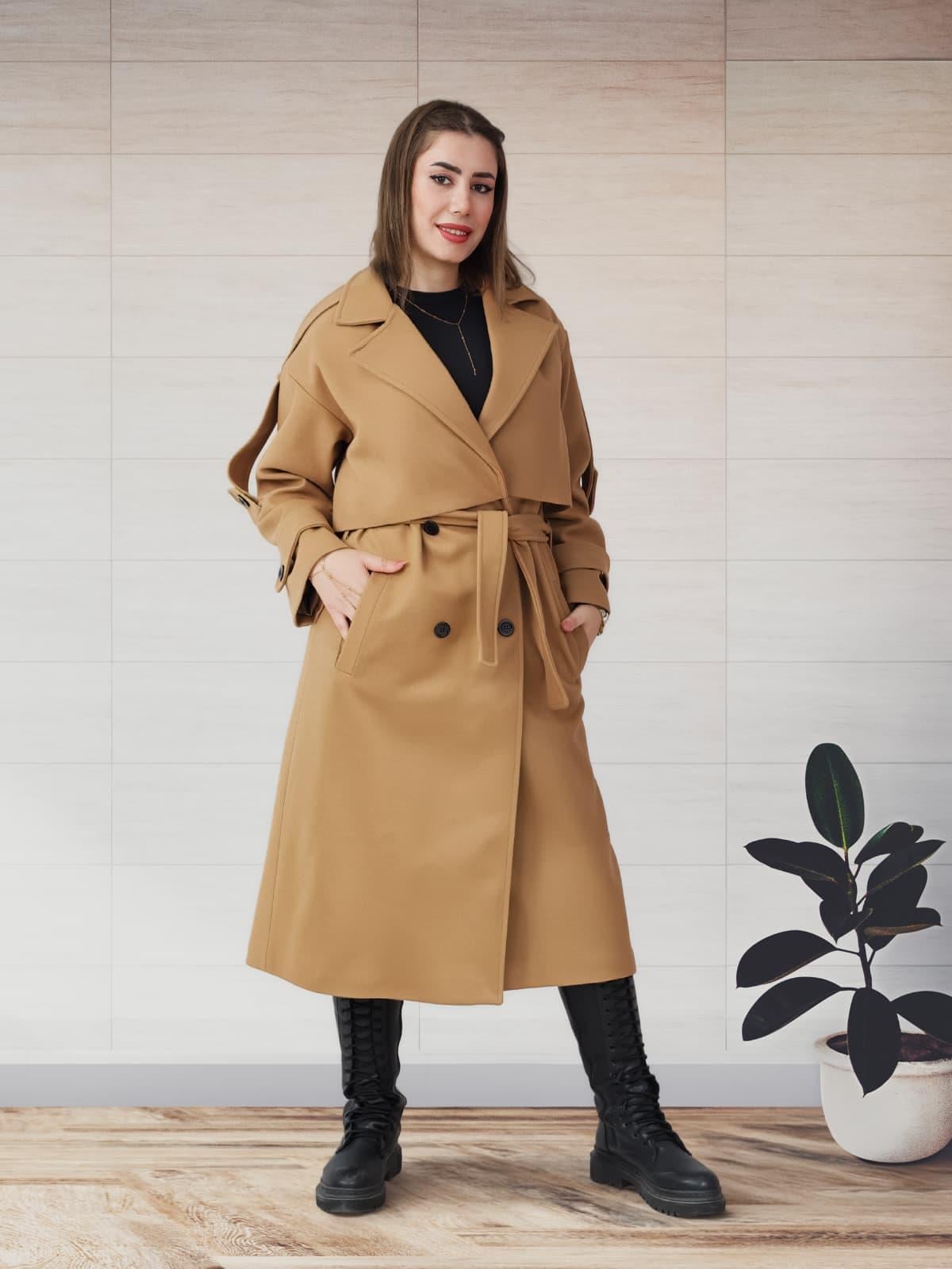 Uzun Kaşe Trenç Taba Rengi