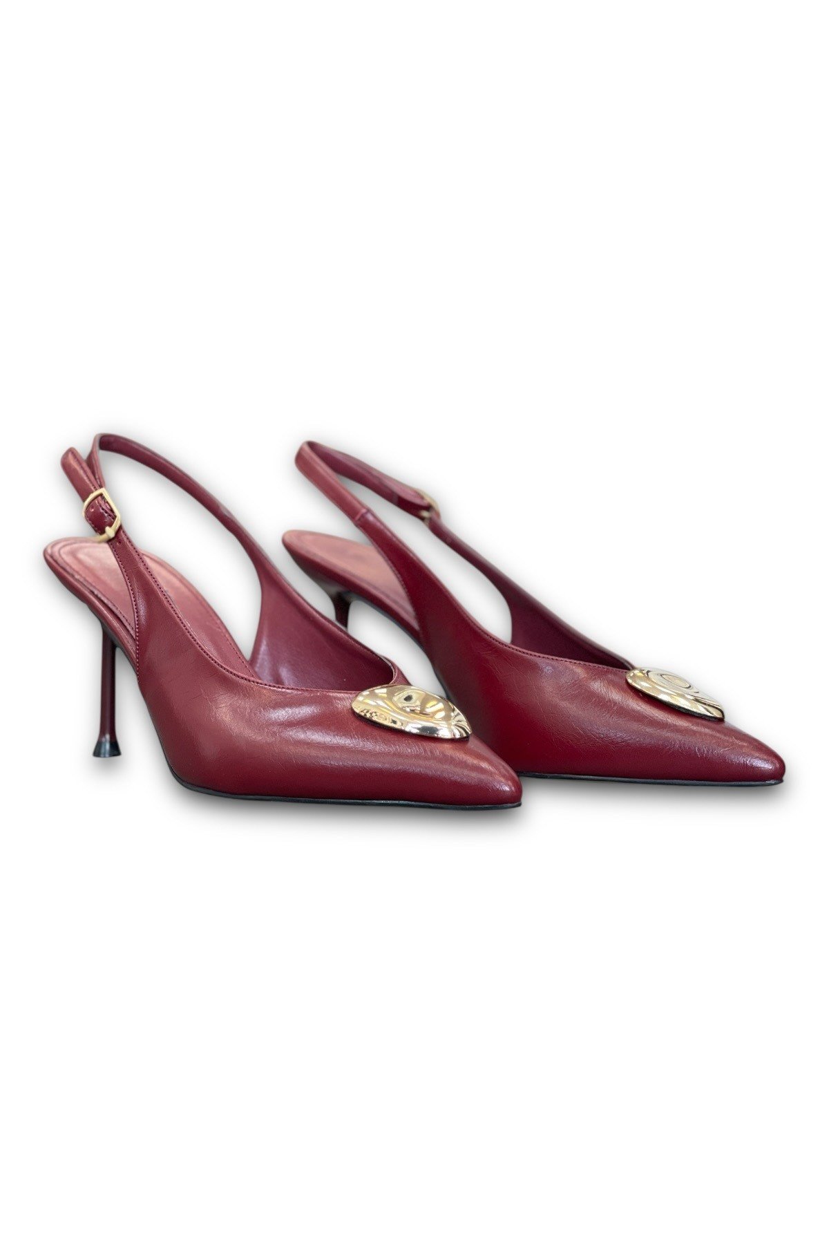 Kadın Altın Toka Detaylı Stiletto