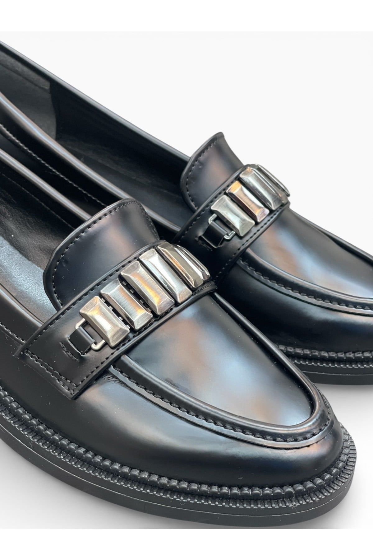 Kadın Loafer Ortopedik Tabanlı Tokalı Makosen
