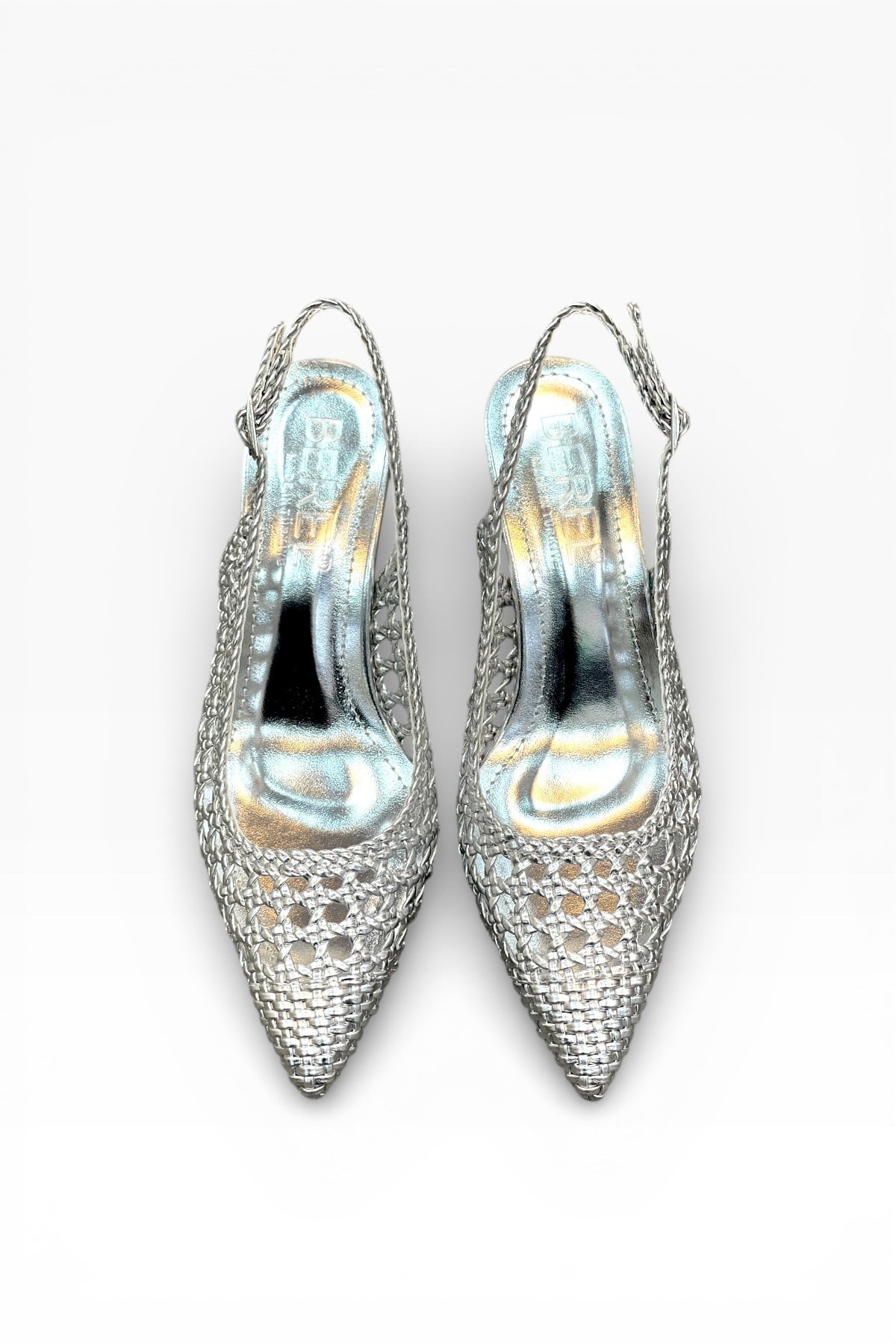 Kadın Örgü Detaylı Arkası Açık Stiletto