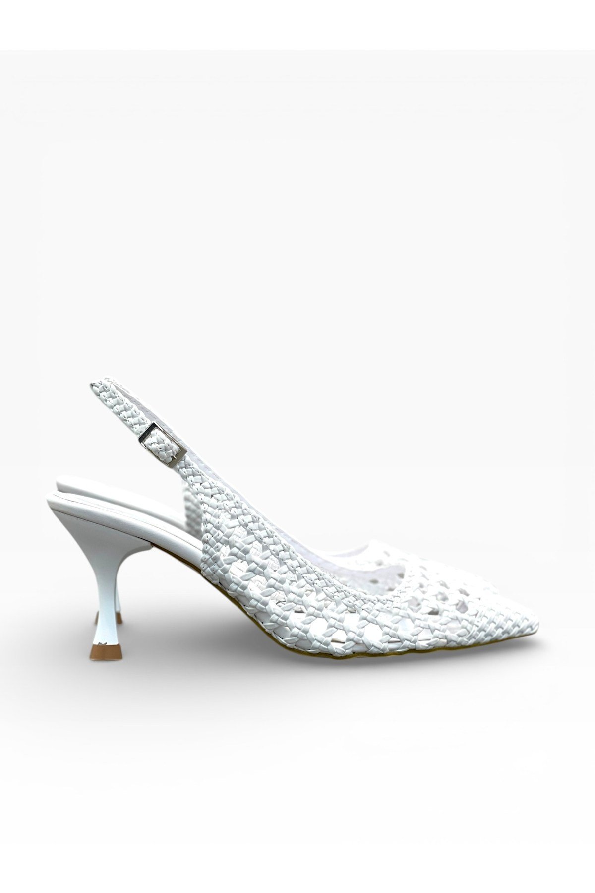 Kadın Örgü Detaylı Arkası Açık Stiletto