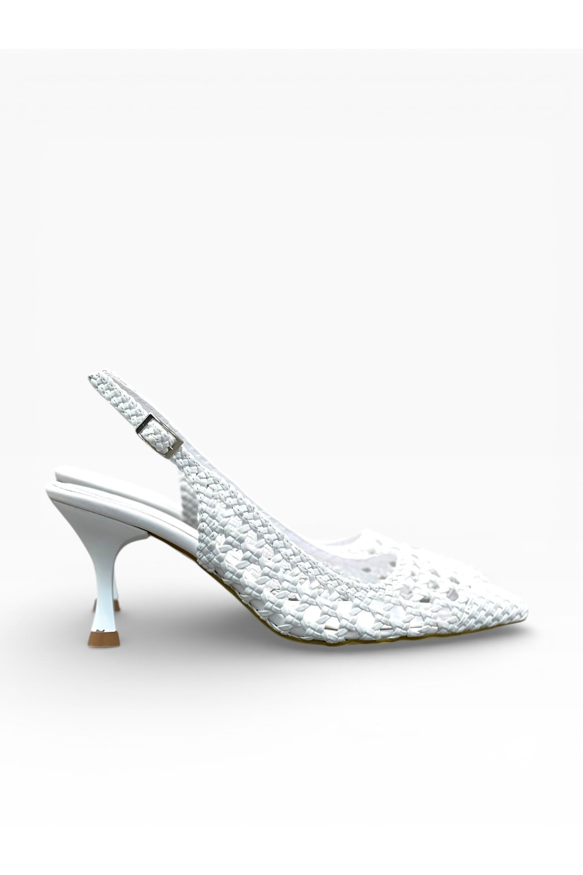 Kadın Örgü Detaylı Arkası Açık Stiletto