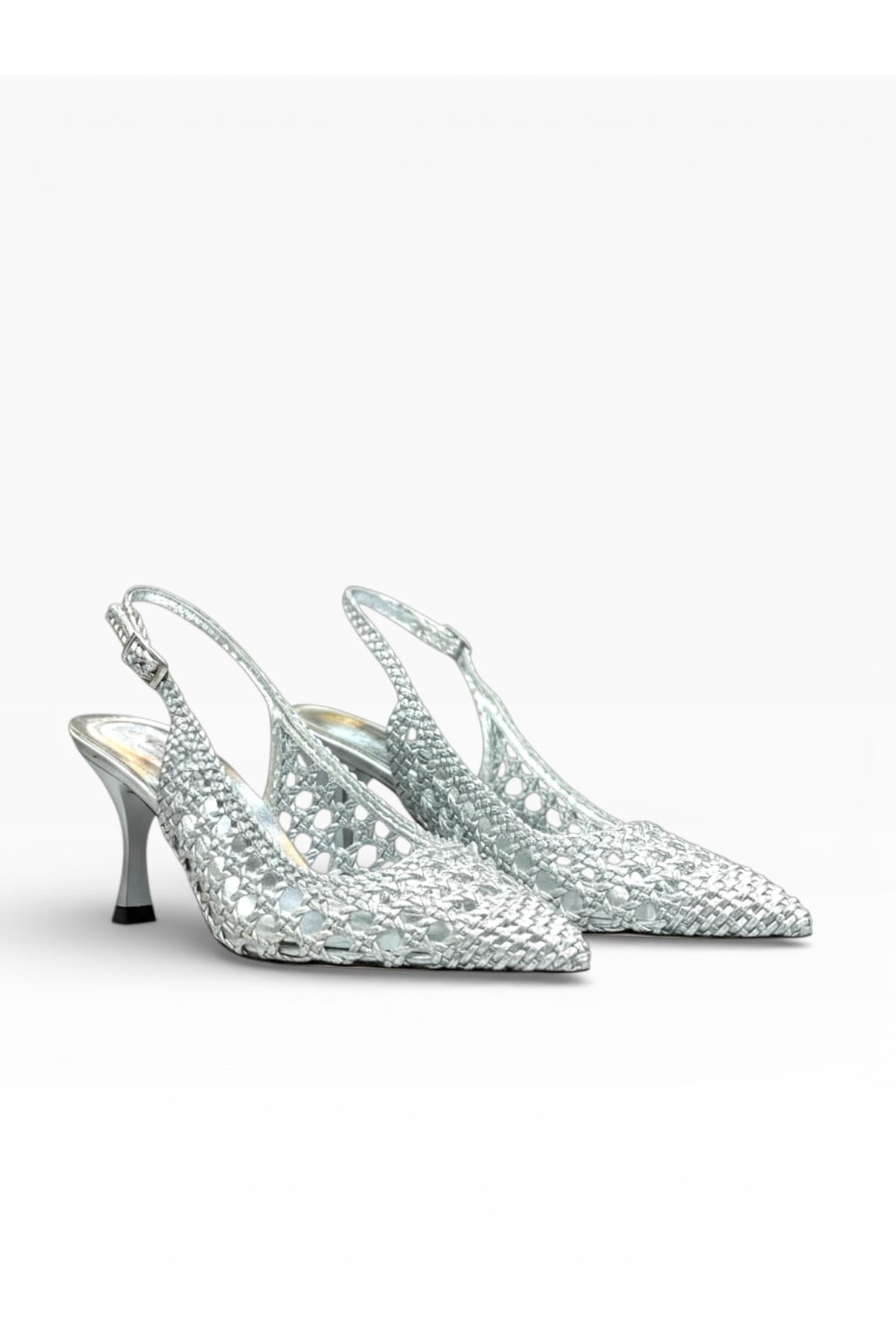 Kadın Örgü Detaylı Arkası Açık Stiletto
