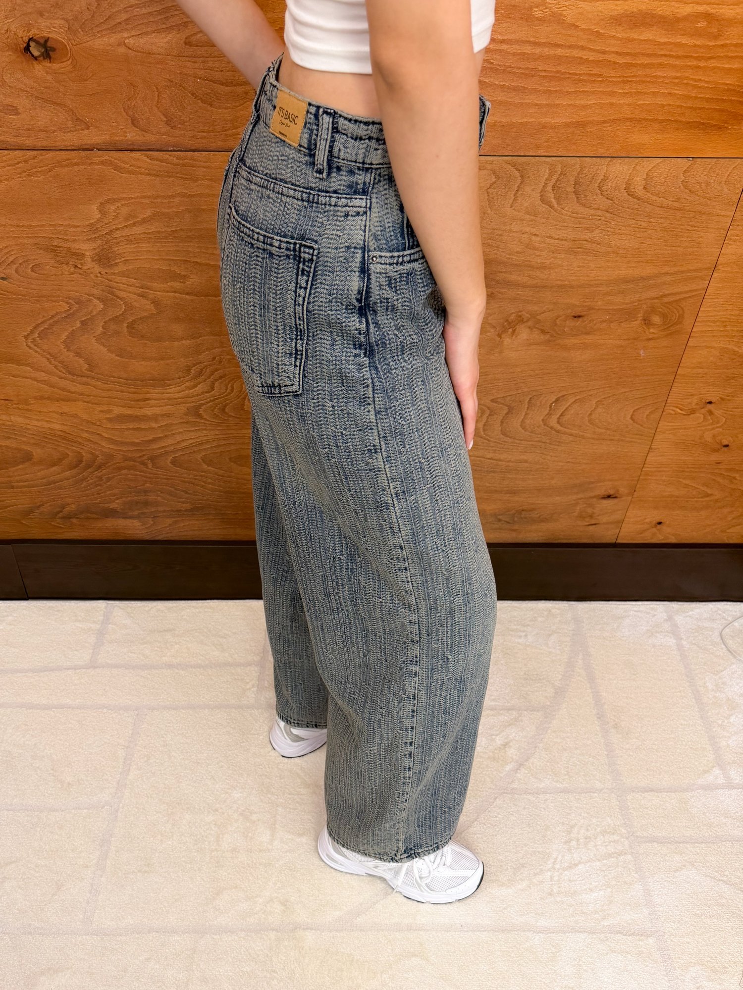T.Kot Rengi Süper Baggy Fit Özel Kumaş Tasarem Denim Jean