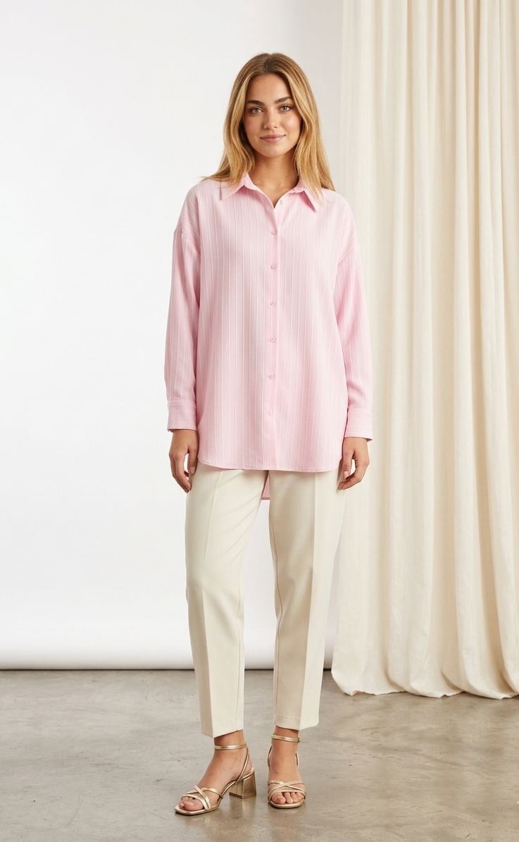 0027268 ÇİZGİLİ BASİC GÖMLEK