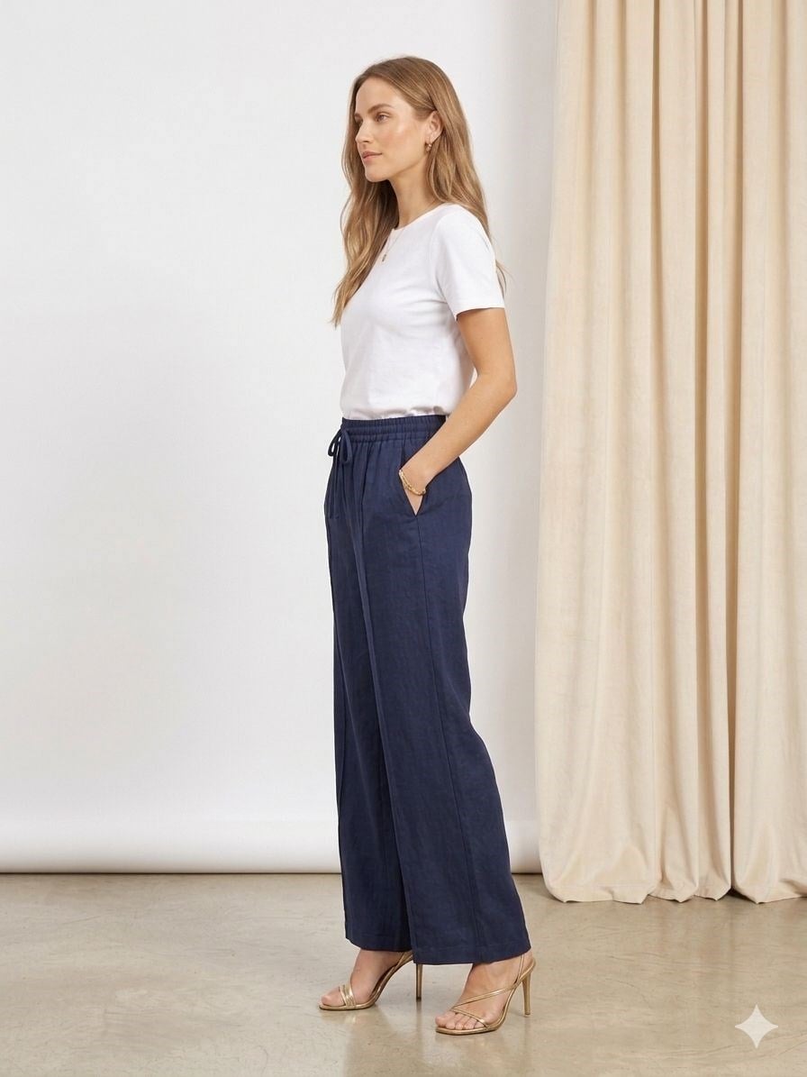 0036520 PREMIUM GENİŞ PAÇA CROPPED PANTOLON