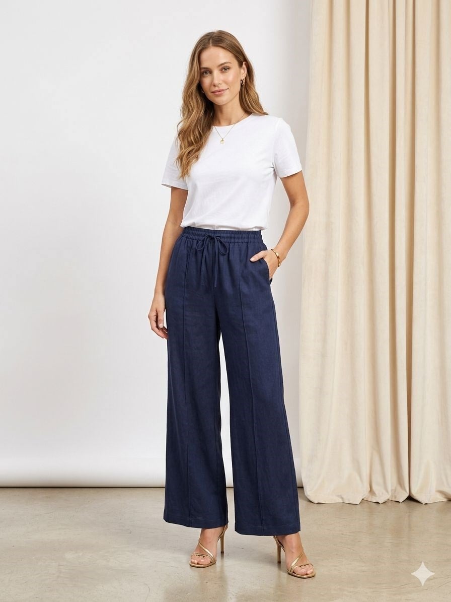 0036520 PREMIUM GENİŞ PAÇA CROPPED PANTOLON