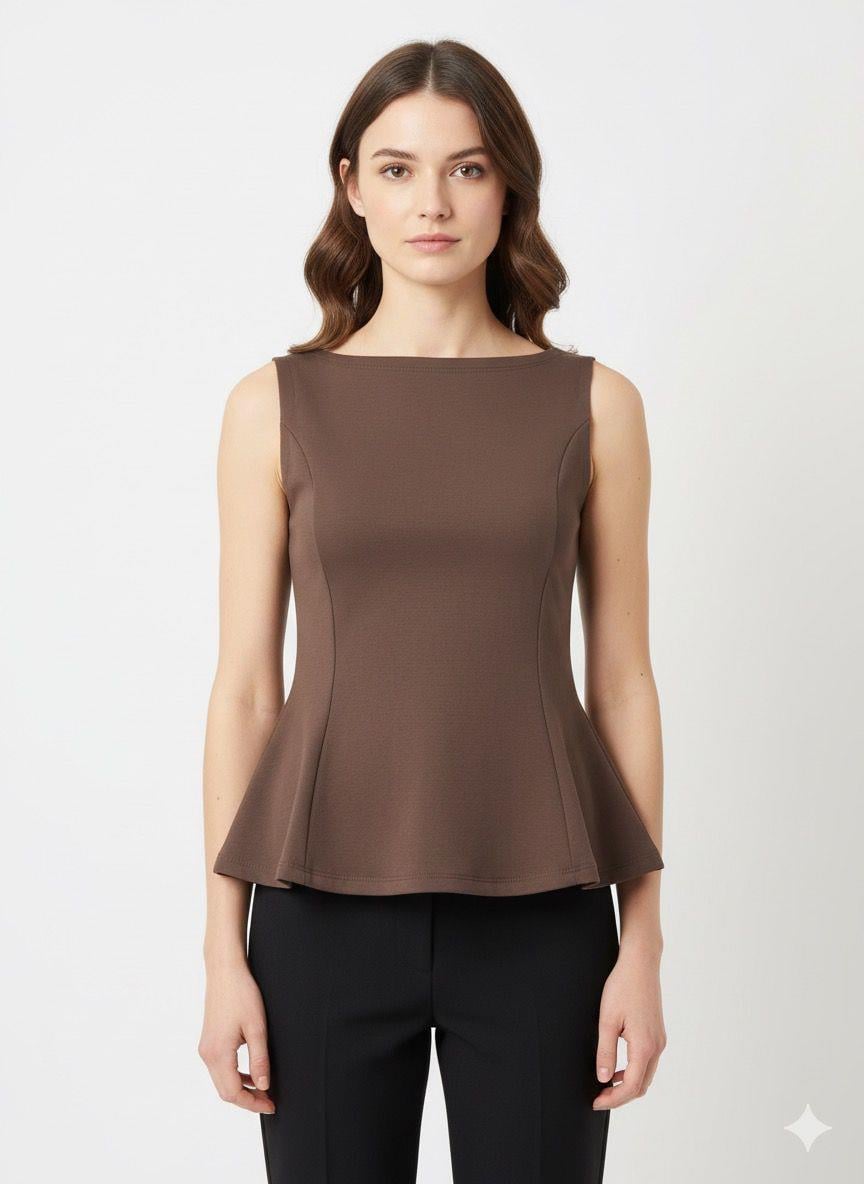 21001 Kayıkyaka Peplum Bluz