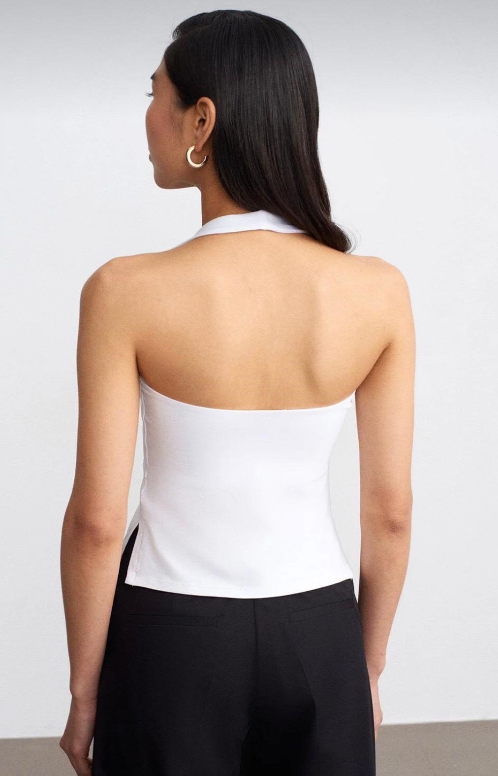 32726 HALTER YAKA TOP