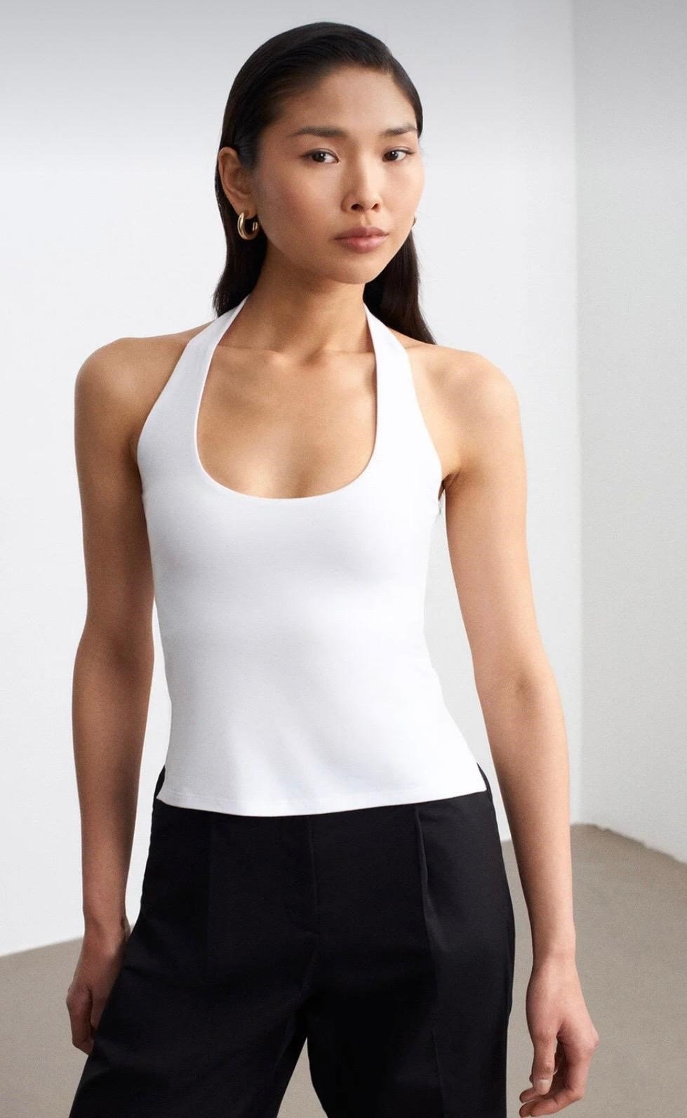 32726 HALTER YAKA TOP