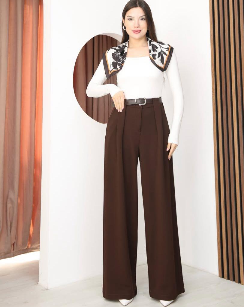 3284 KEMER DETAY ÖRME PANTALON