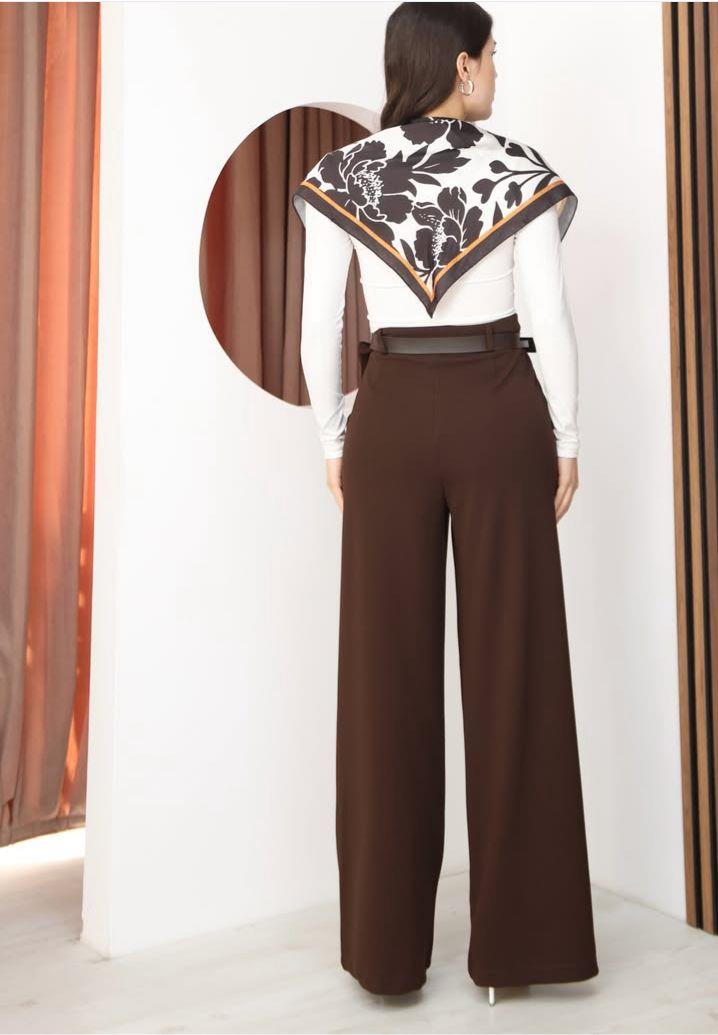 3284 KEMER DETAY ÖRME PANTALON