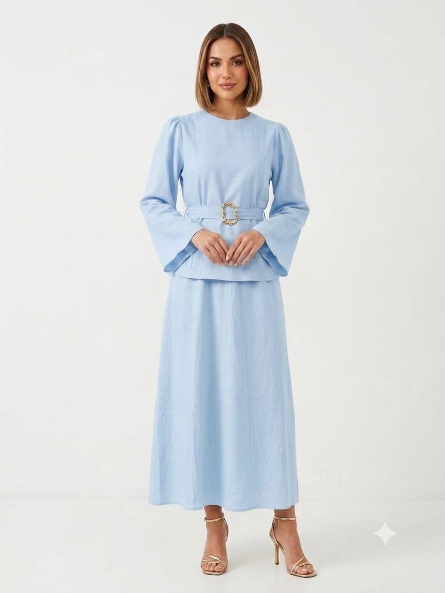 4040 KETEN ETEK BLUZ TAKIMM