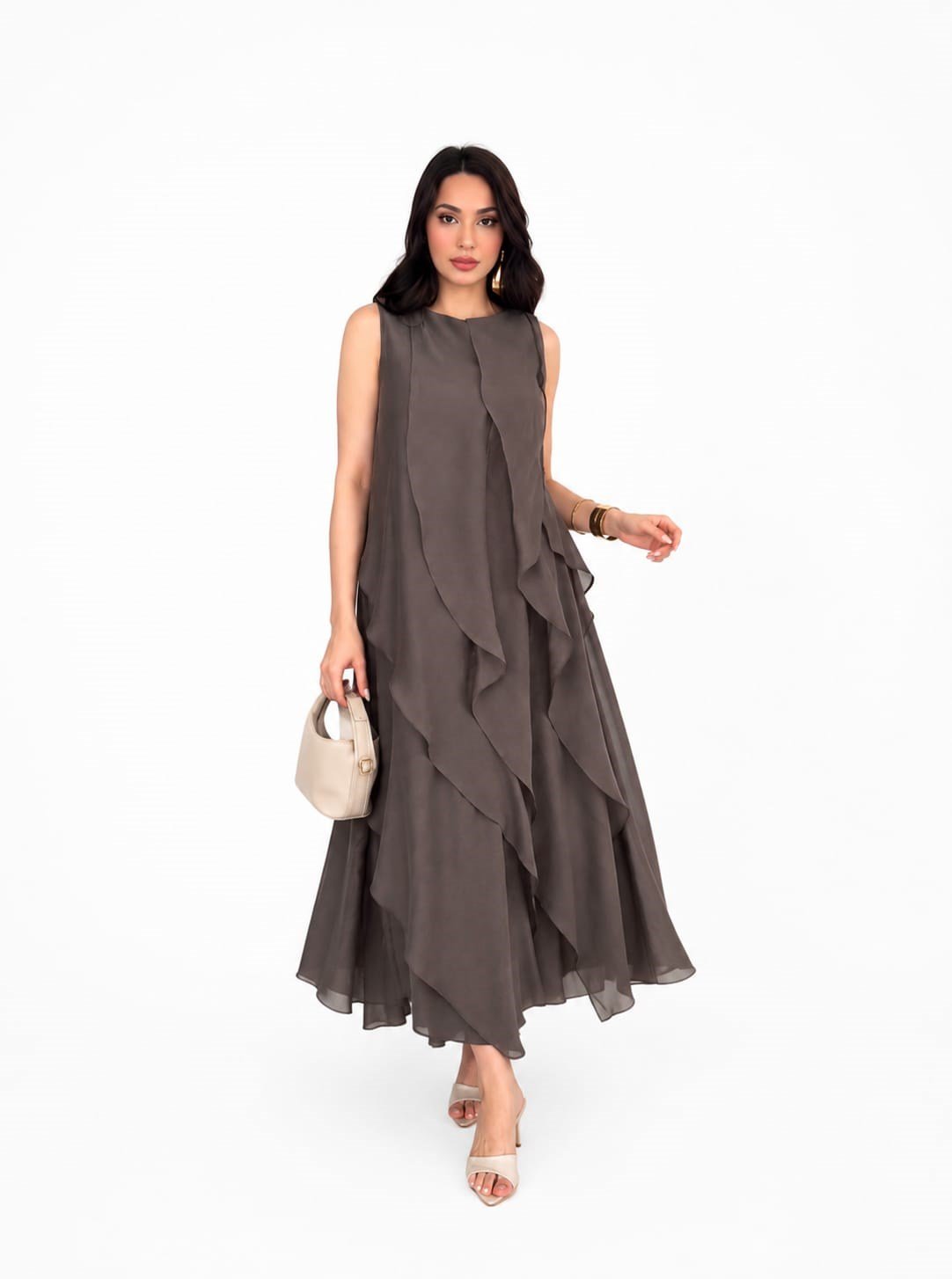 4252 VOLANSLI MODAL ELBISE