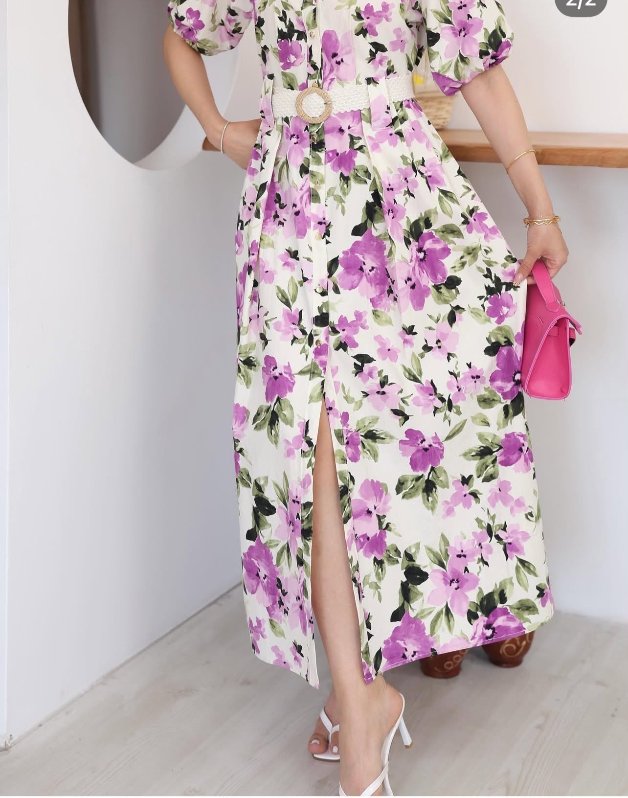 5212 POPLIN ELBISE CICEK DESEN