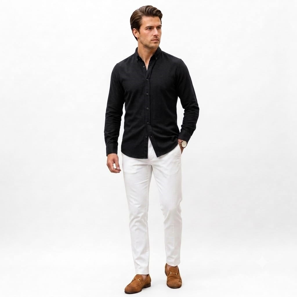 6668 SLIM FIT DOKU GÖMLEK
