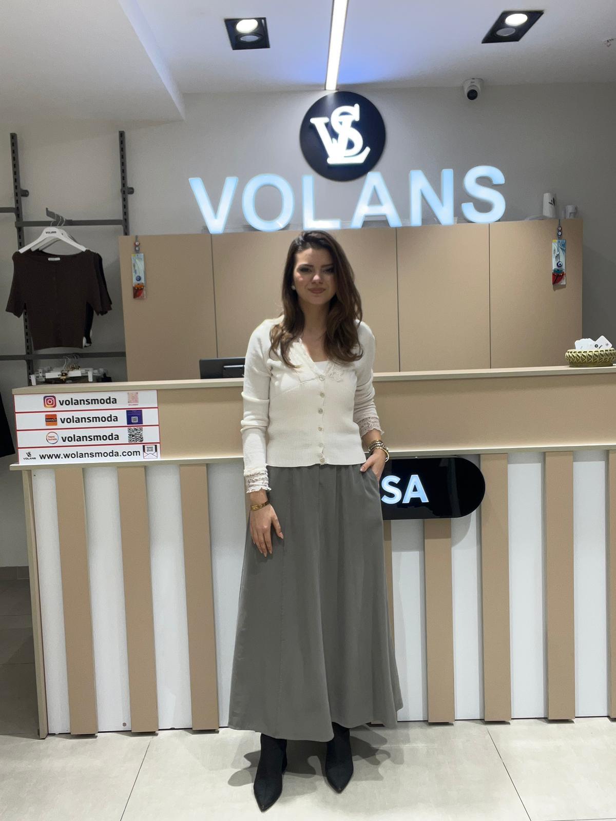 Kemerli Geniş Etek