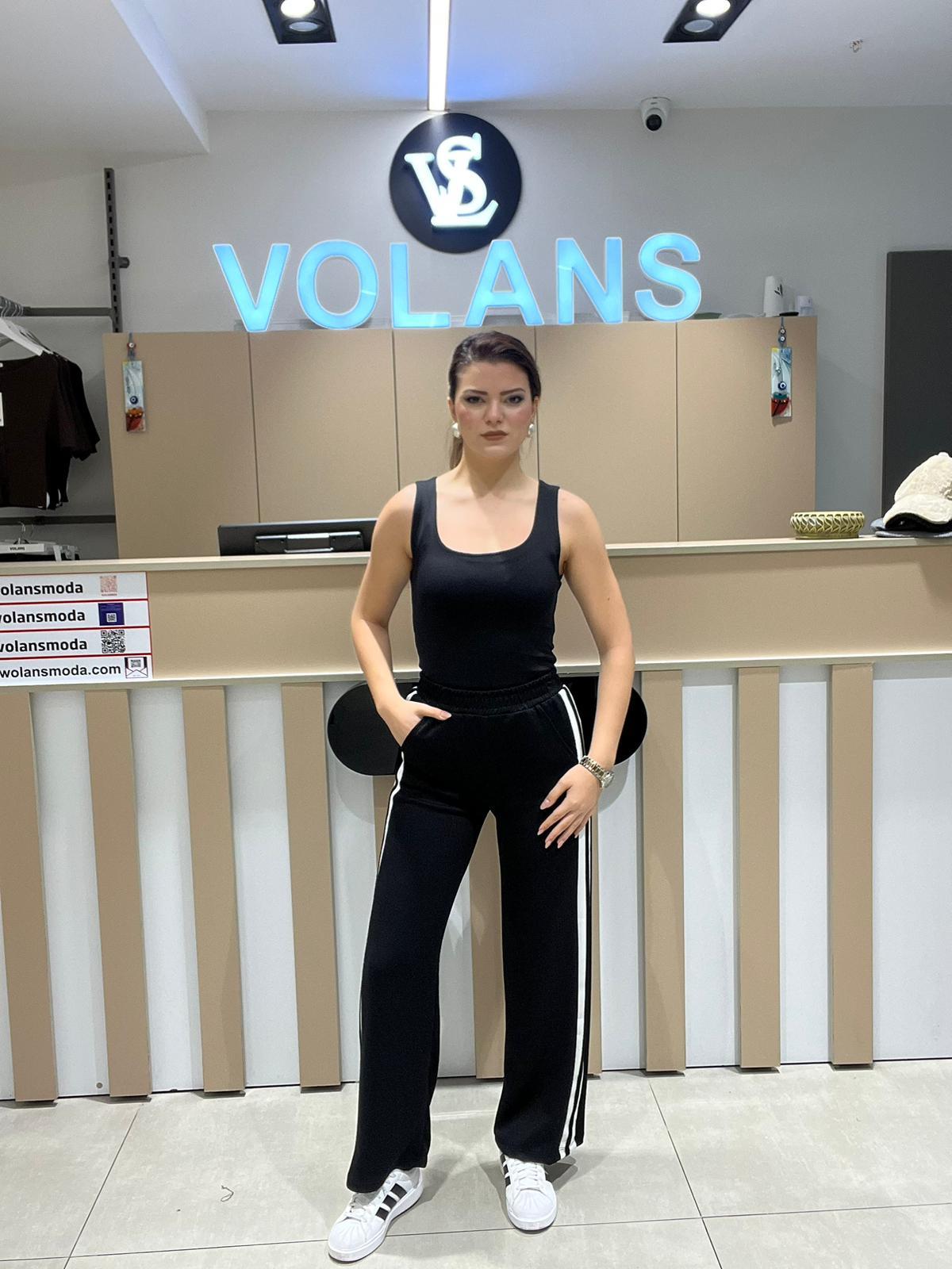 Lady Şeritli Pantolon