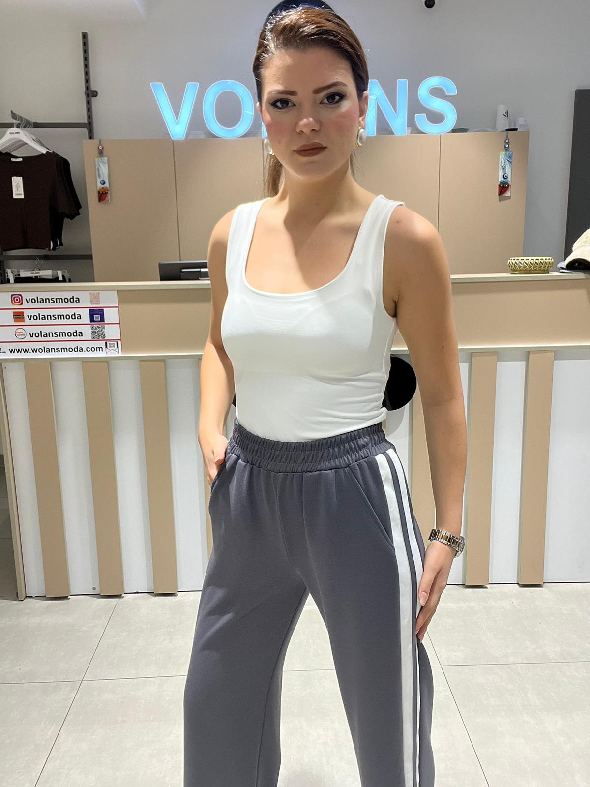Lady Şeritli Pantolon
