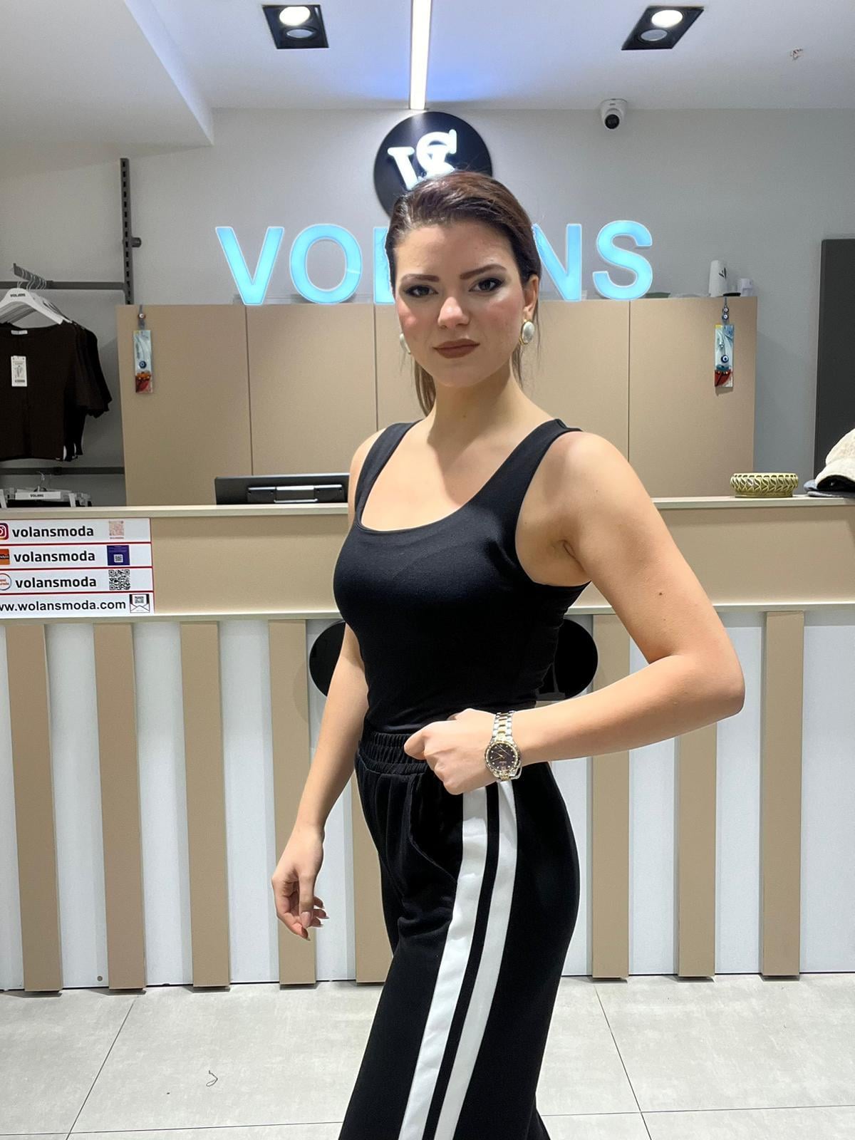 Lady Şeritli Pantolon