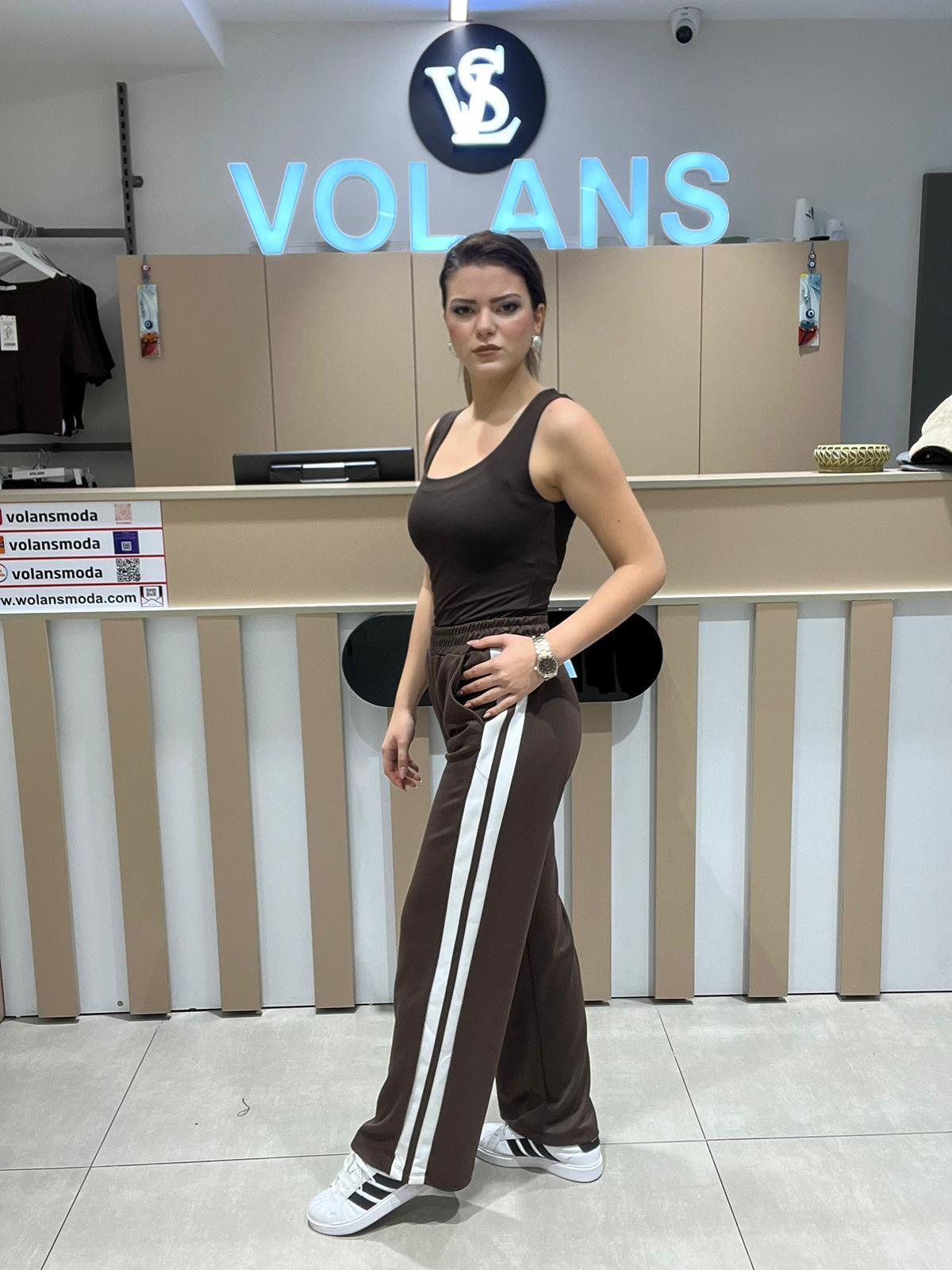 Lady Şeritli Pantolon