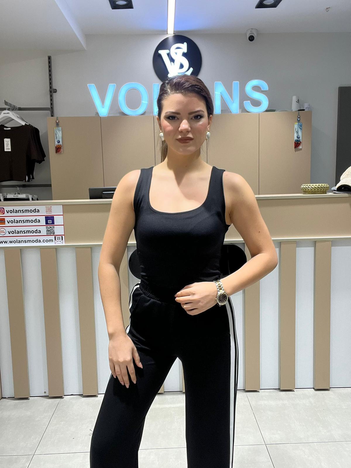 Lady Şeritli Pantolon