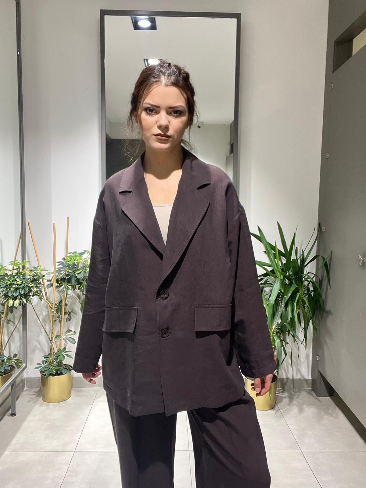Oversize Ceketli Takım