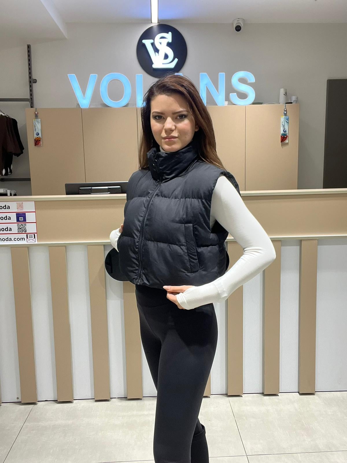 Yakalı Şişme Yelek Siyah
