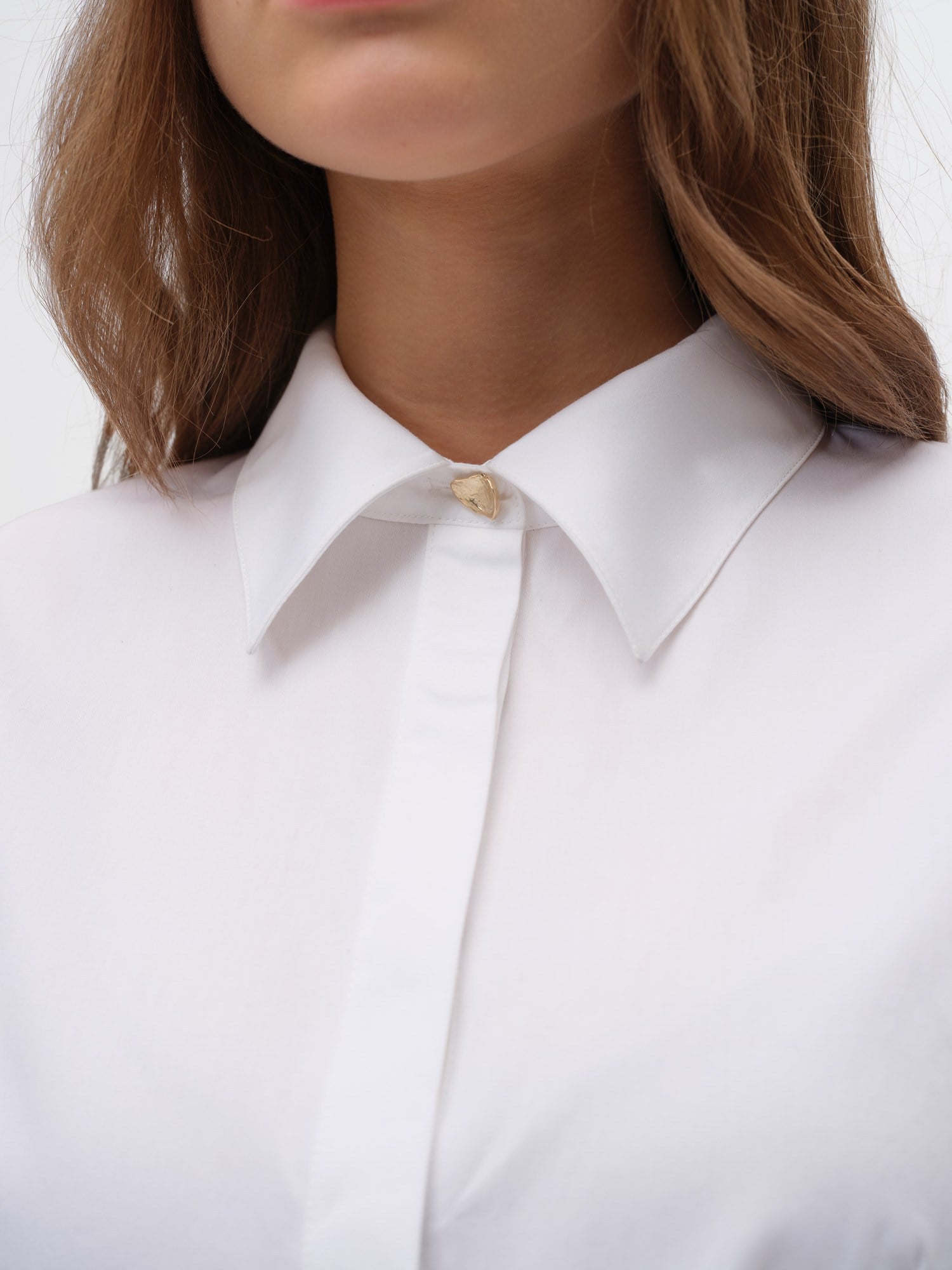 Piarbi Hacimli Fırfır Detaylı Elegant Beyaz Gömlek - %100 Kompakt Pamuk Premium Volume Frill Shirt