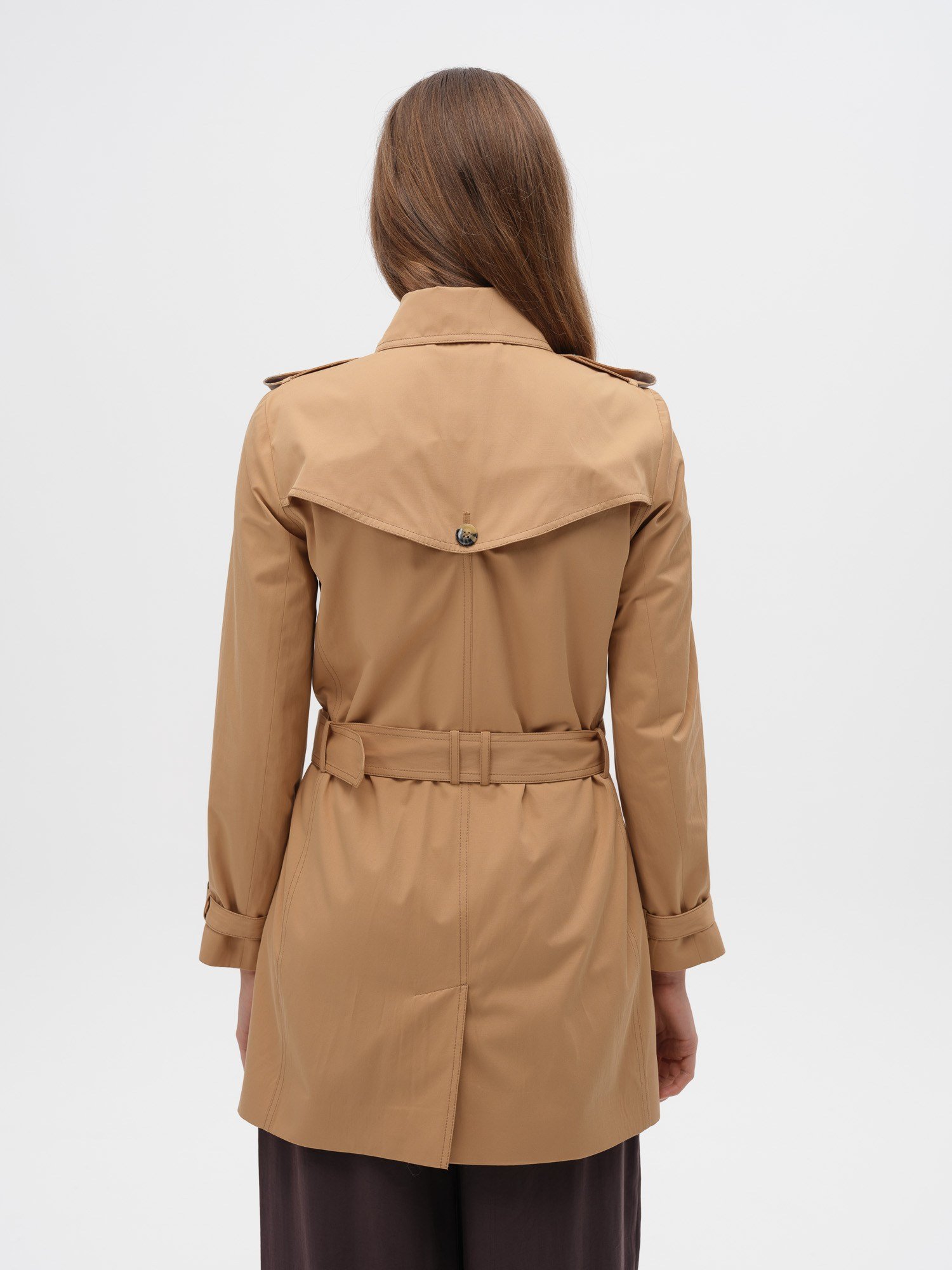 Piarbi Klasik Zarif Rüzgarlık - Camel Premium Pamuk Karışımlı Regular Fit Medium Length Windbreaker