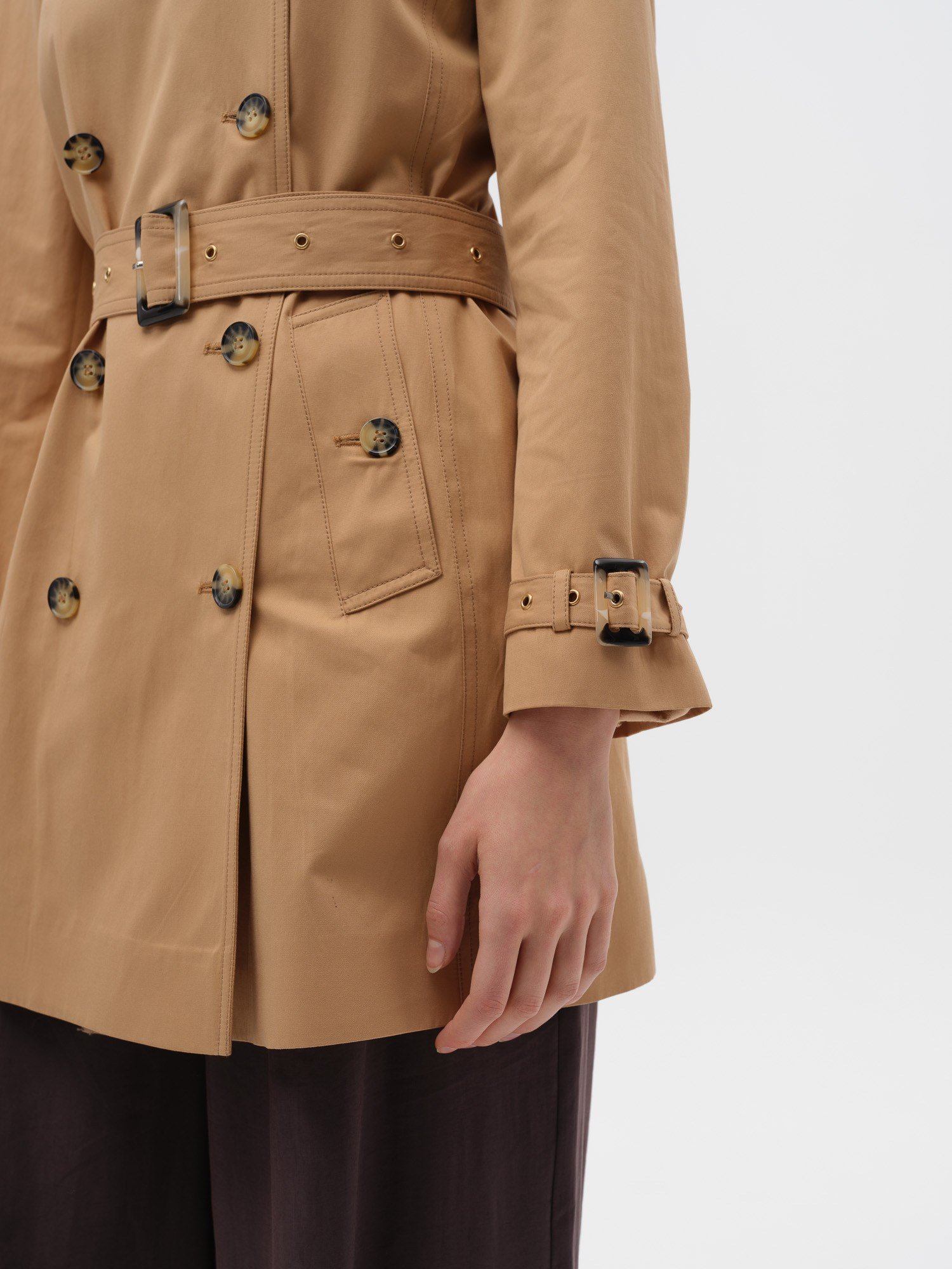 Piarbi Klasik Zarif Rüzgarlık - Camel Premium Pamuk Karışımlı Regular Fit Medium Length Windbreaker