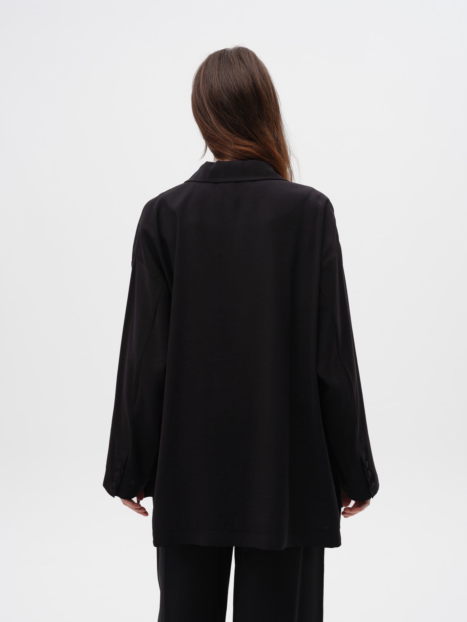 Piarbi Oversize Kruvaze Ceket - Mikro Modal & Tencel Dökümlü Form