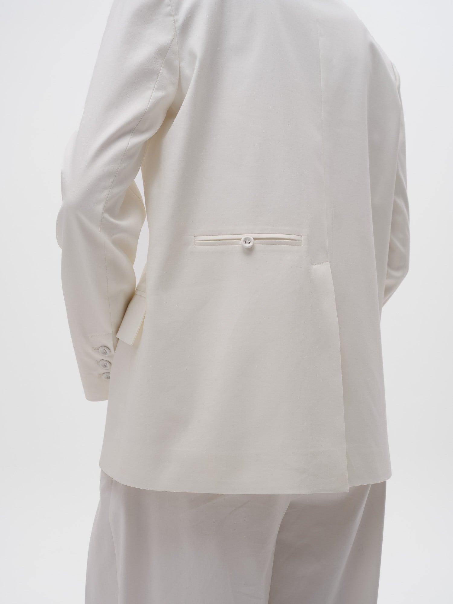 Piarbi Pamuk & Modal Karışımlı Ceket - Off White Clean Look Regular Fit