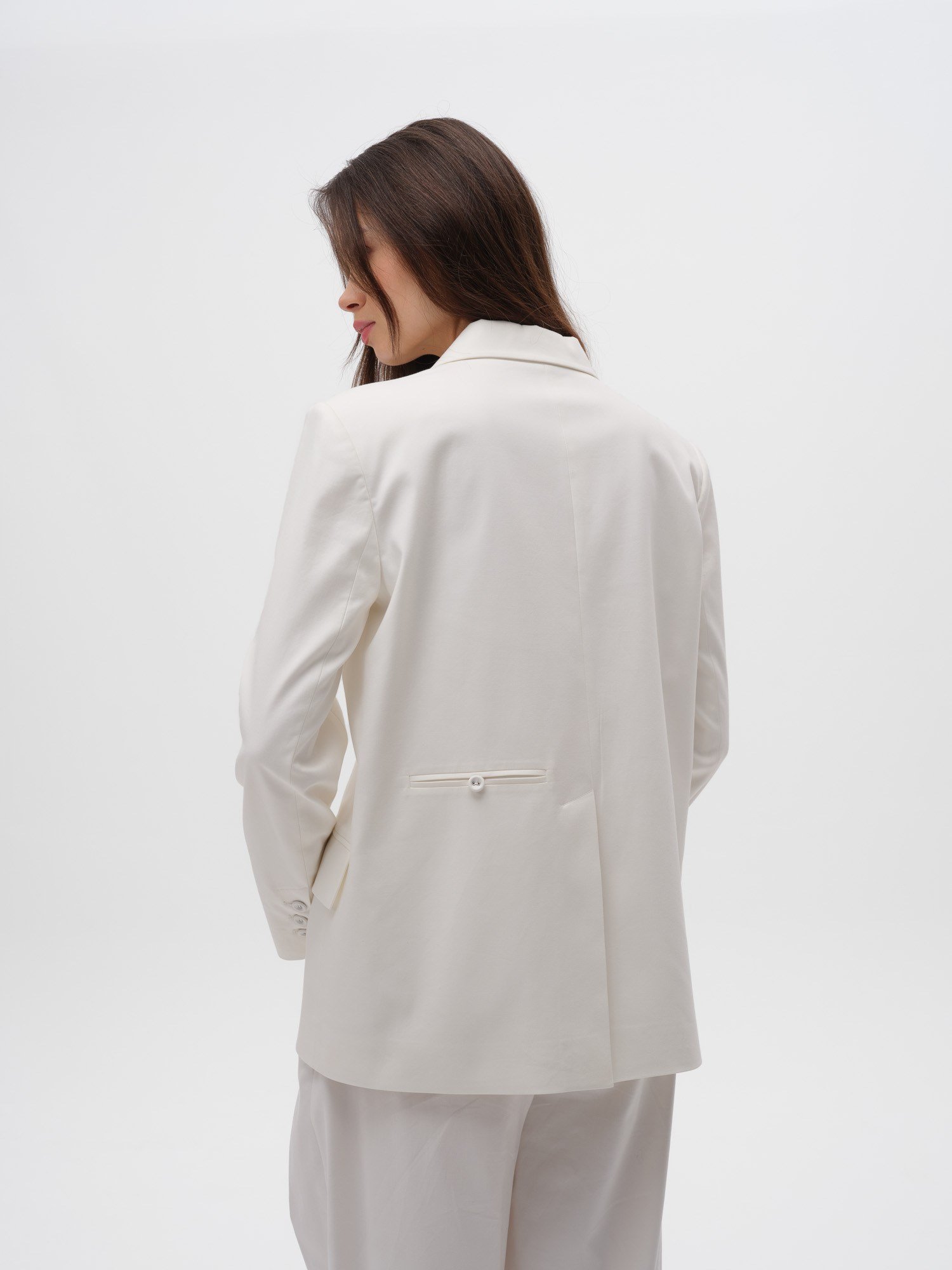 Piarbi Pamuk & Modal Karışımlı Ceket - Off White Clean Look Regular Fit