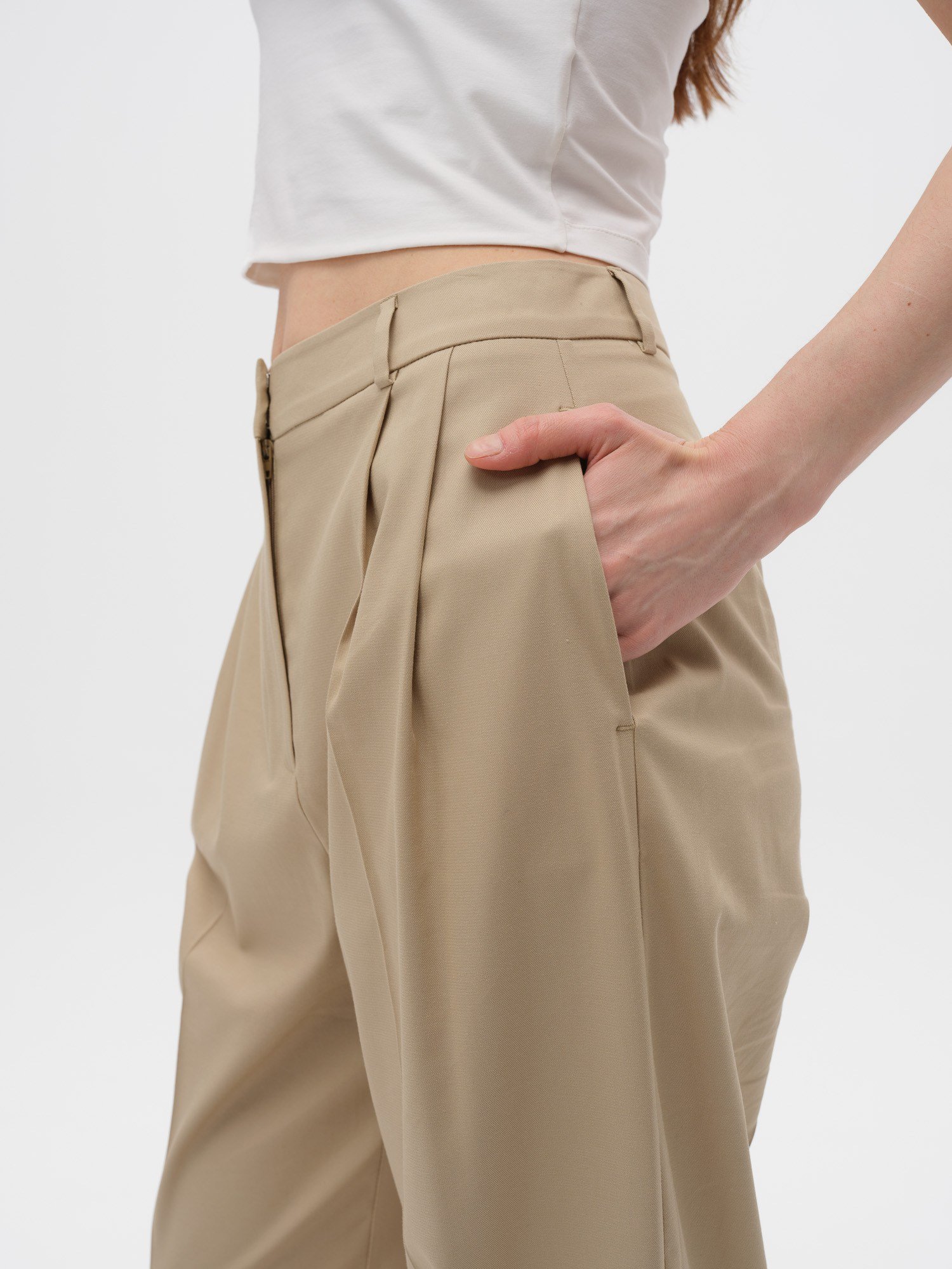Piarbi Regular Fit Minimal Tasarım Pantolon - Toz Pembe & Gölge Pamuk Modal Karışımlı Premium Pantolon Koleksiyonu