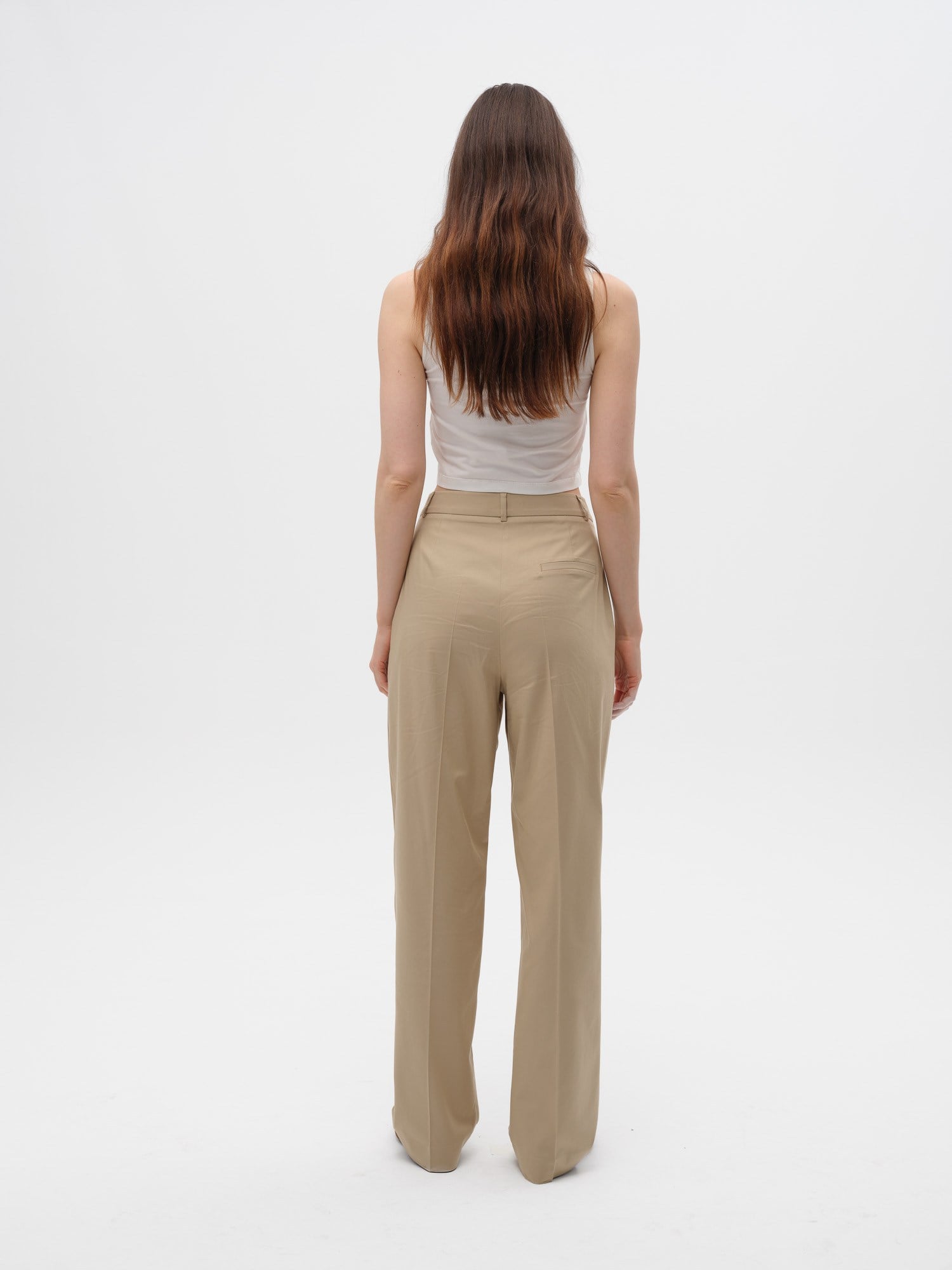 Piarbi Regular Fit Minimal Tasarım Pantolon - Toz Pembe & Gölge Pamuk Modal Karışımlı Premium Pantolon Koleksiyonu