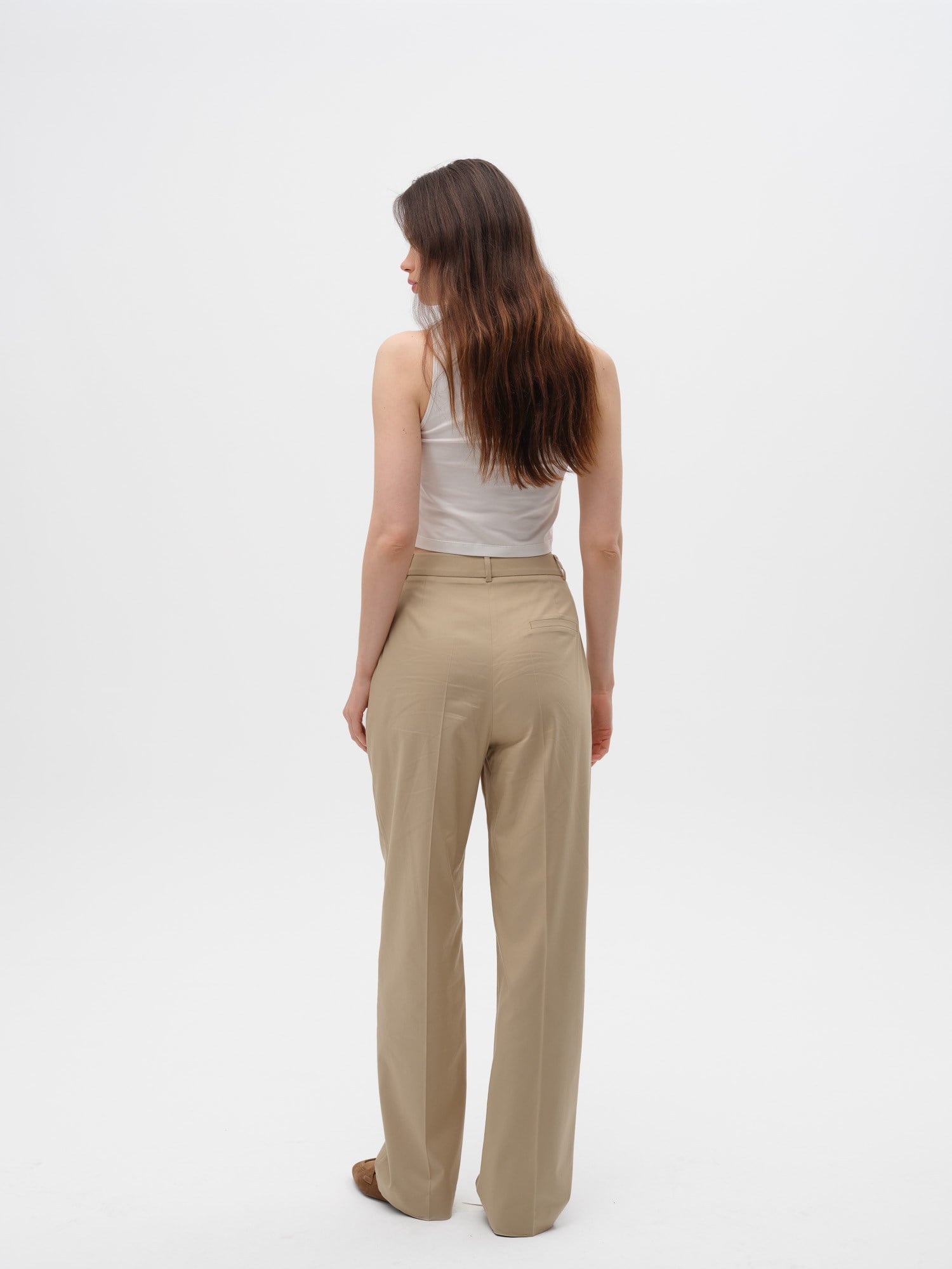 Piarbi Regular Fit Minimal Tasarım Pantolon - Toz Pembe & Gölge Pamuk Modal Karışımlı Premium Pantolon Koleksiyonu