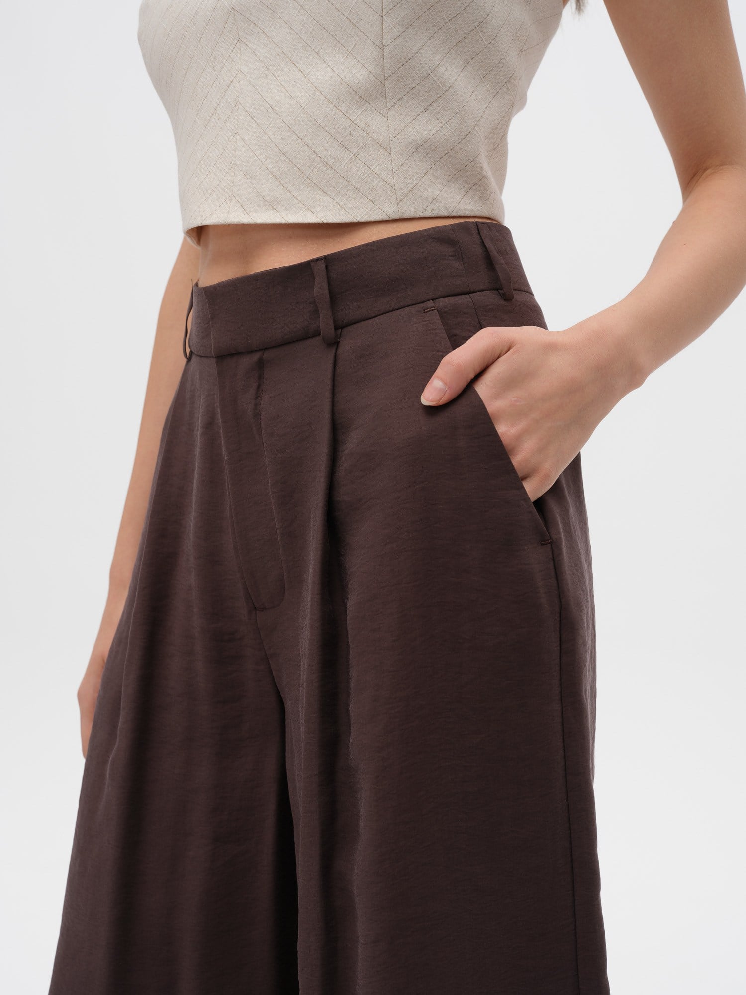 Piarbi Urban Bermuda Şort - Siyah ve Kahve Premium Mikro Modal Akışkan Kesim Mid-high Waist Shorts
