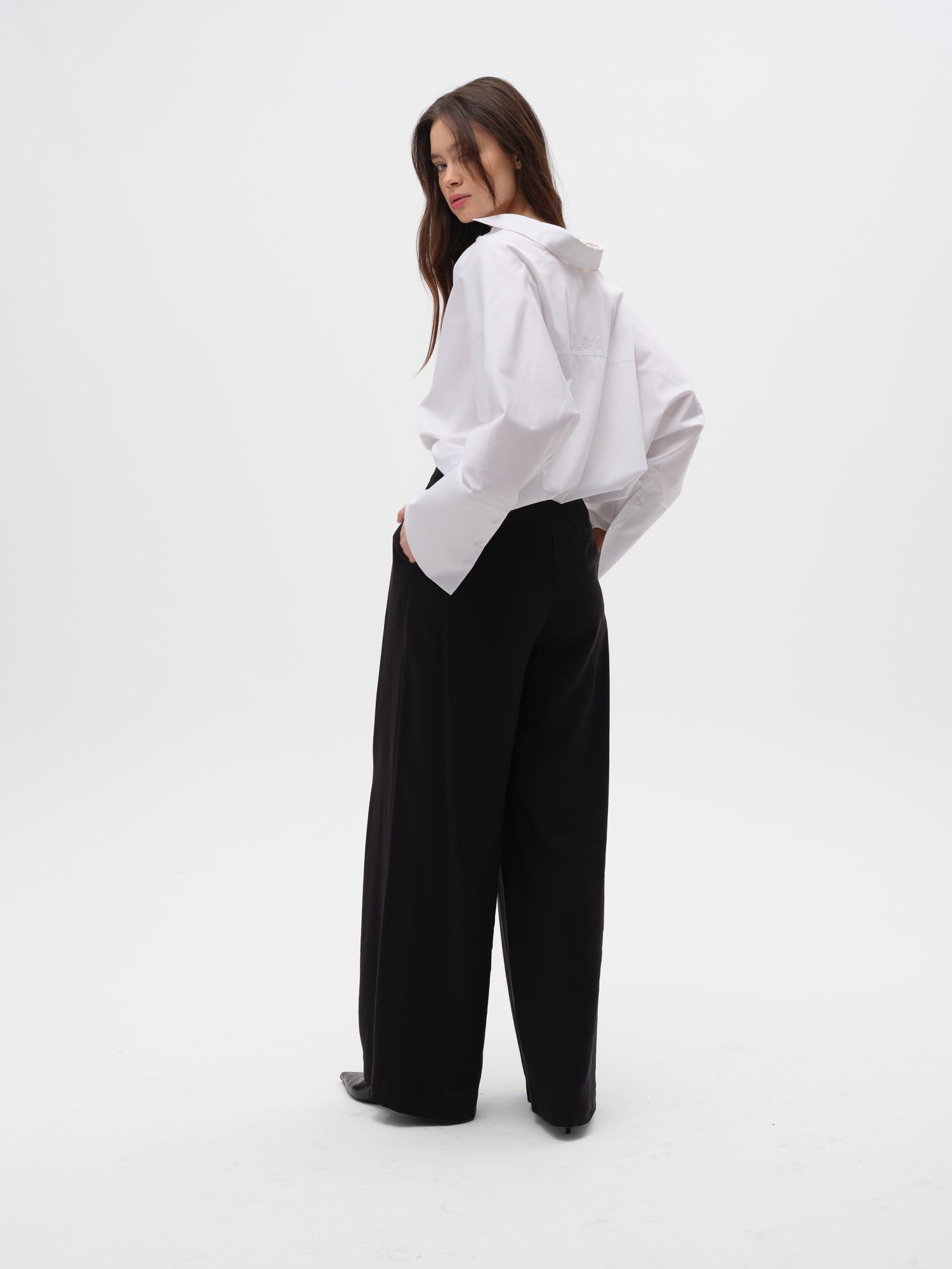 Piarbi Yüksek Bel Dökümlü Rahat Kesim Pantolon - Mikro Modal & Tencel Karışımlı Premium Tasarım