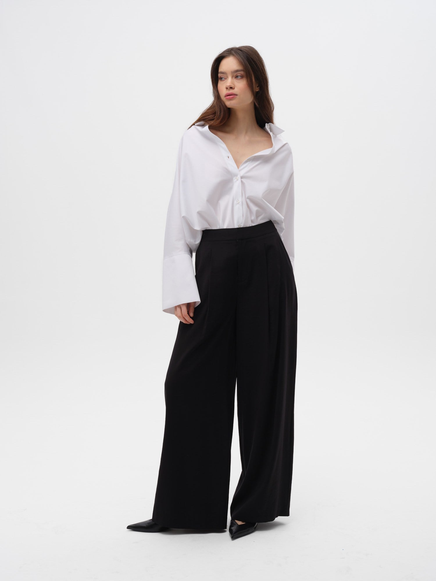 Piarbi Yüksek Bel Dökümlü Rahat Kesim Pantolon - Mikro Modal & Tencel Karışımlı Premium Tasarım