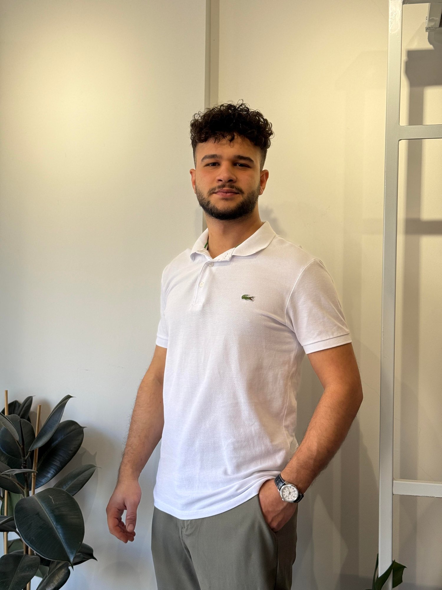 BEYAZ POLO YAKA L*ACOSTE T-SHIRT