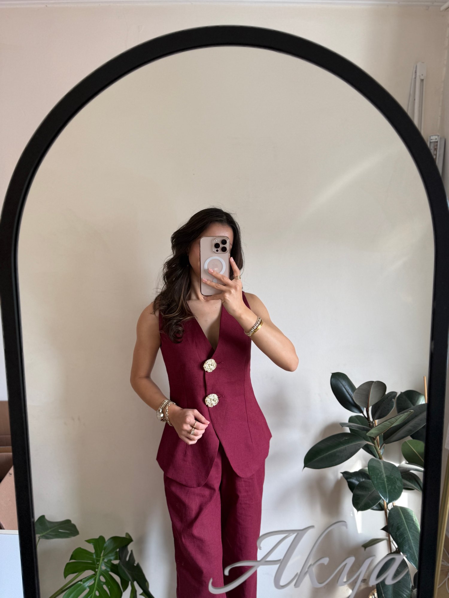 Bordo Gold Detaylı Takım 