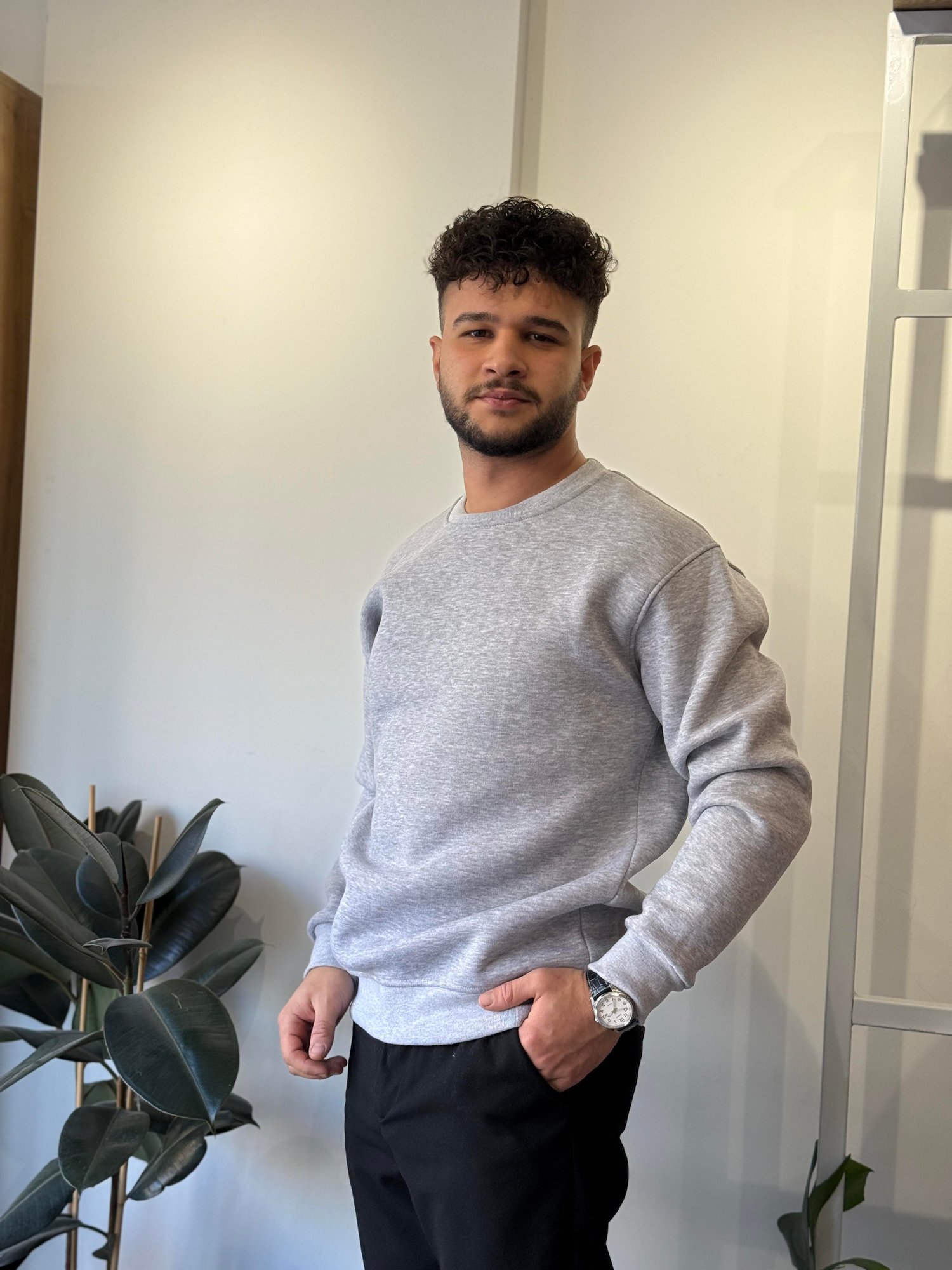 Gri Şardonlu Sweat 