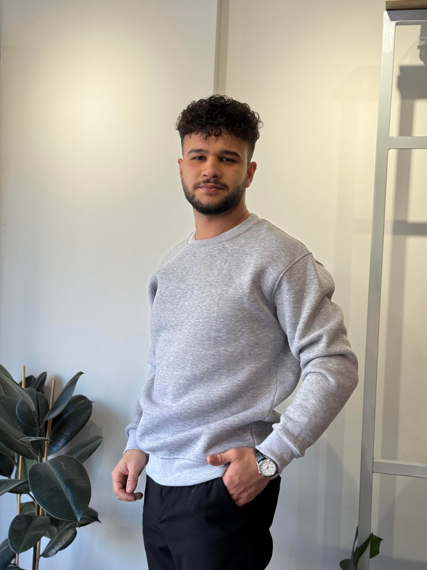 Gri Şardonlu Sweat 