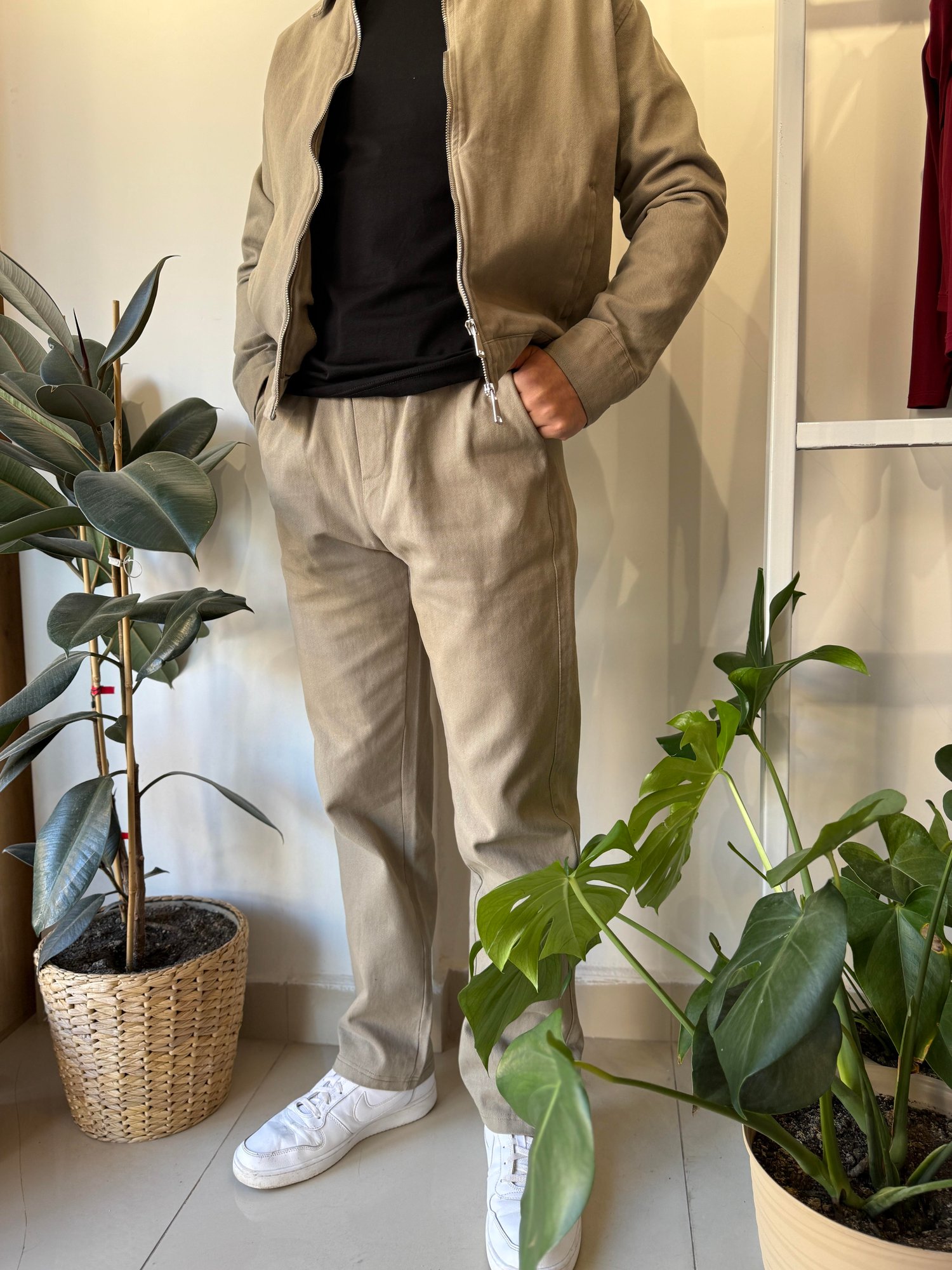 HAKİ YEŞİL KOT CEKET PANTOLON TAKIM 