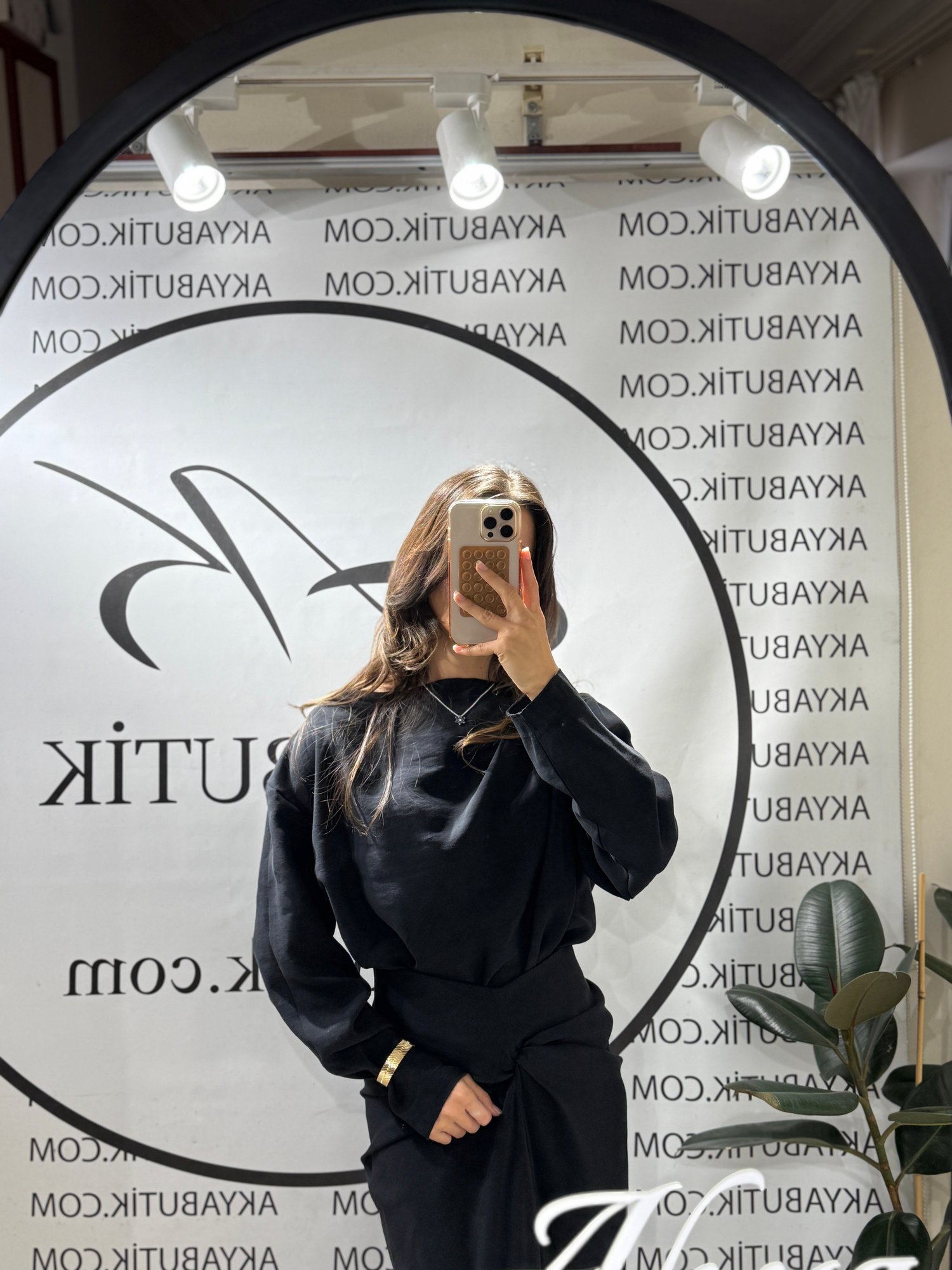 Tasarım Siyah Büzgü Detaylı Etek/Bluz Takım 
