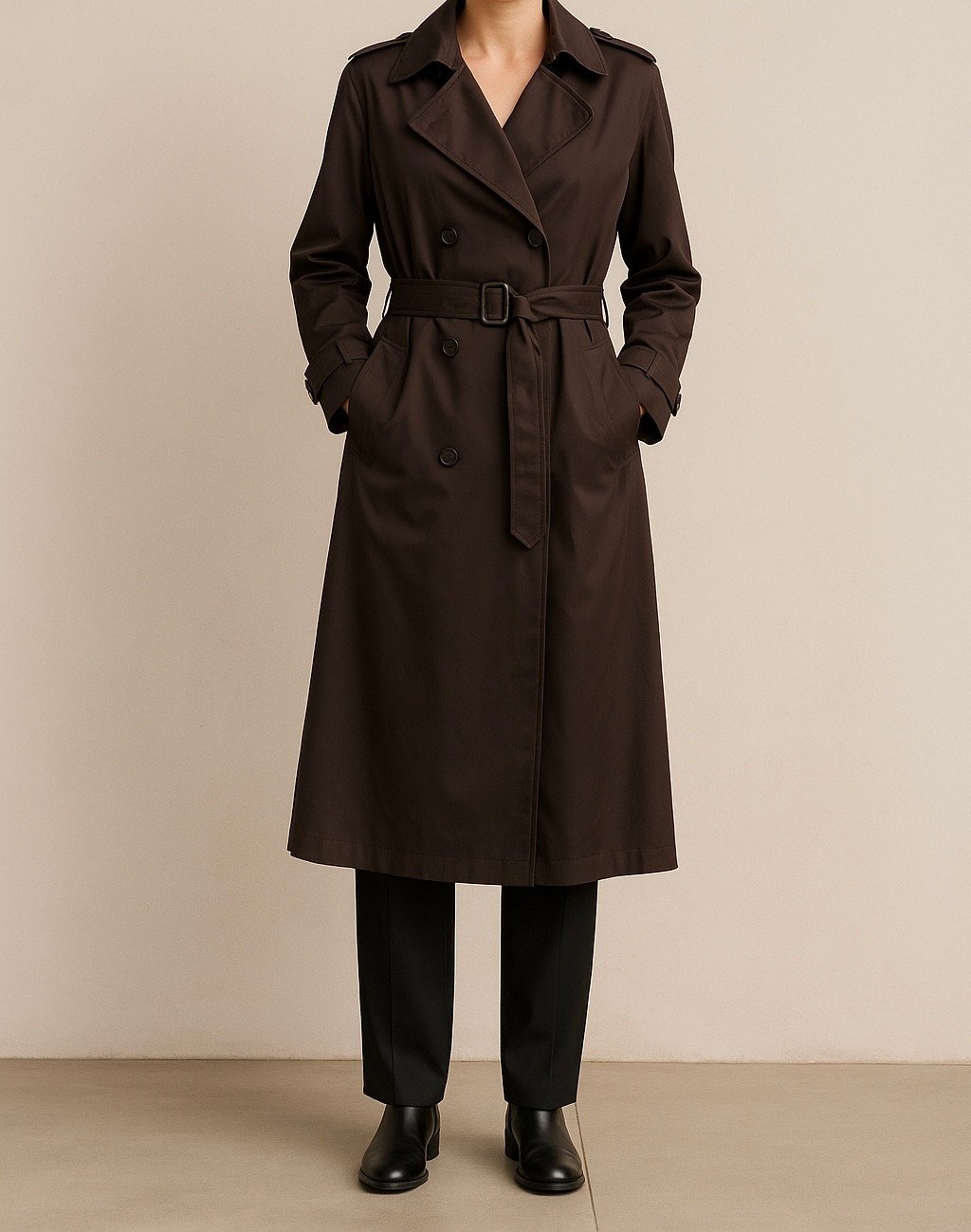 KLASİK KESİM KEMERLİ TRENCHCOAT