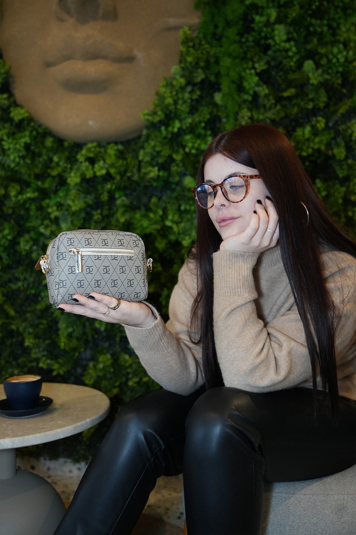 Esme  Omuz Askılı  Kadın Çantası  Gri