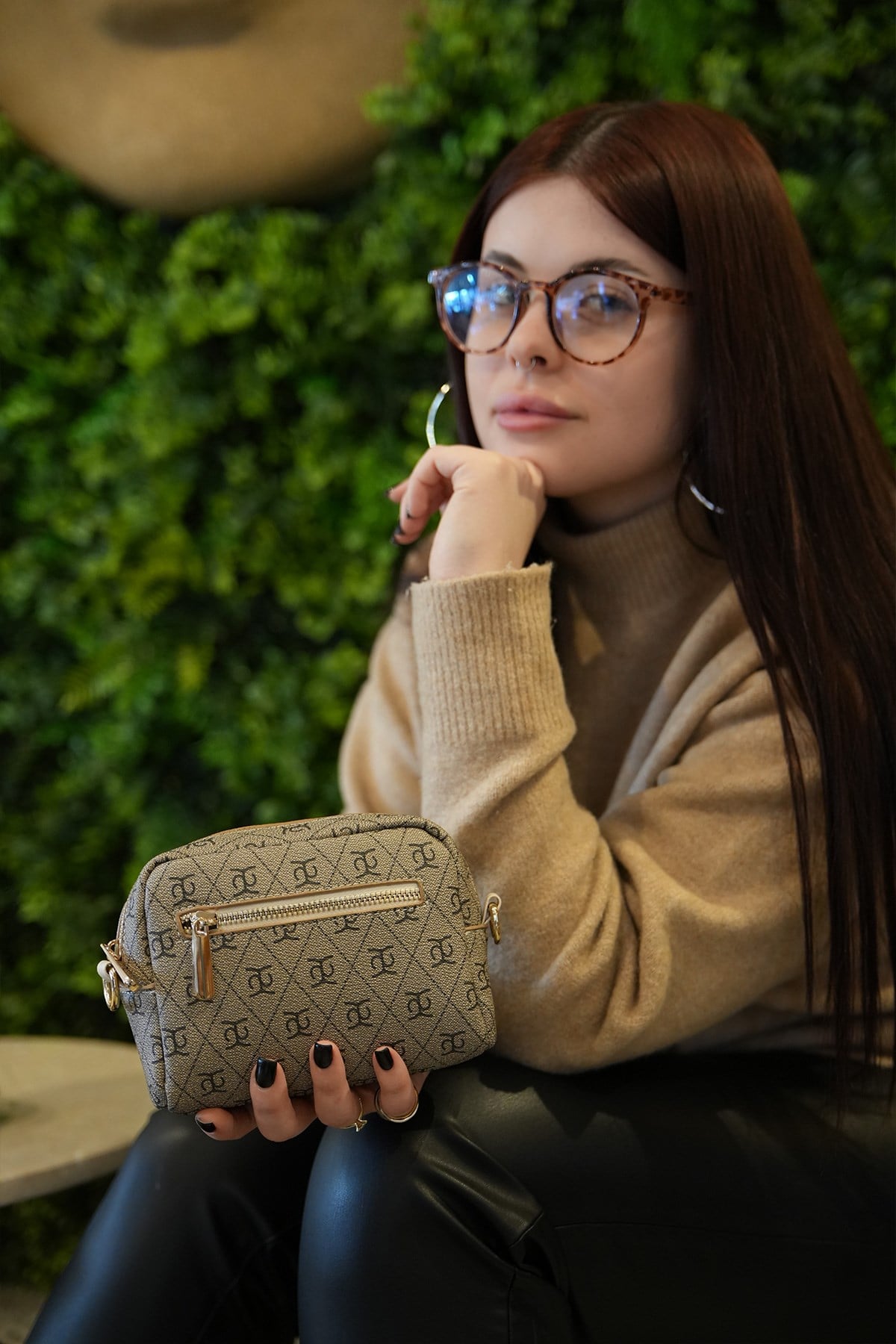 Esme  Omuz Askılı  Kadın Çantası  Gri